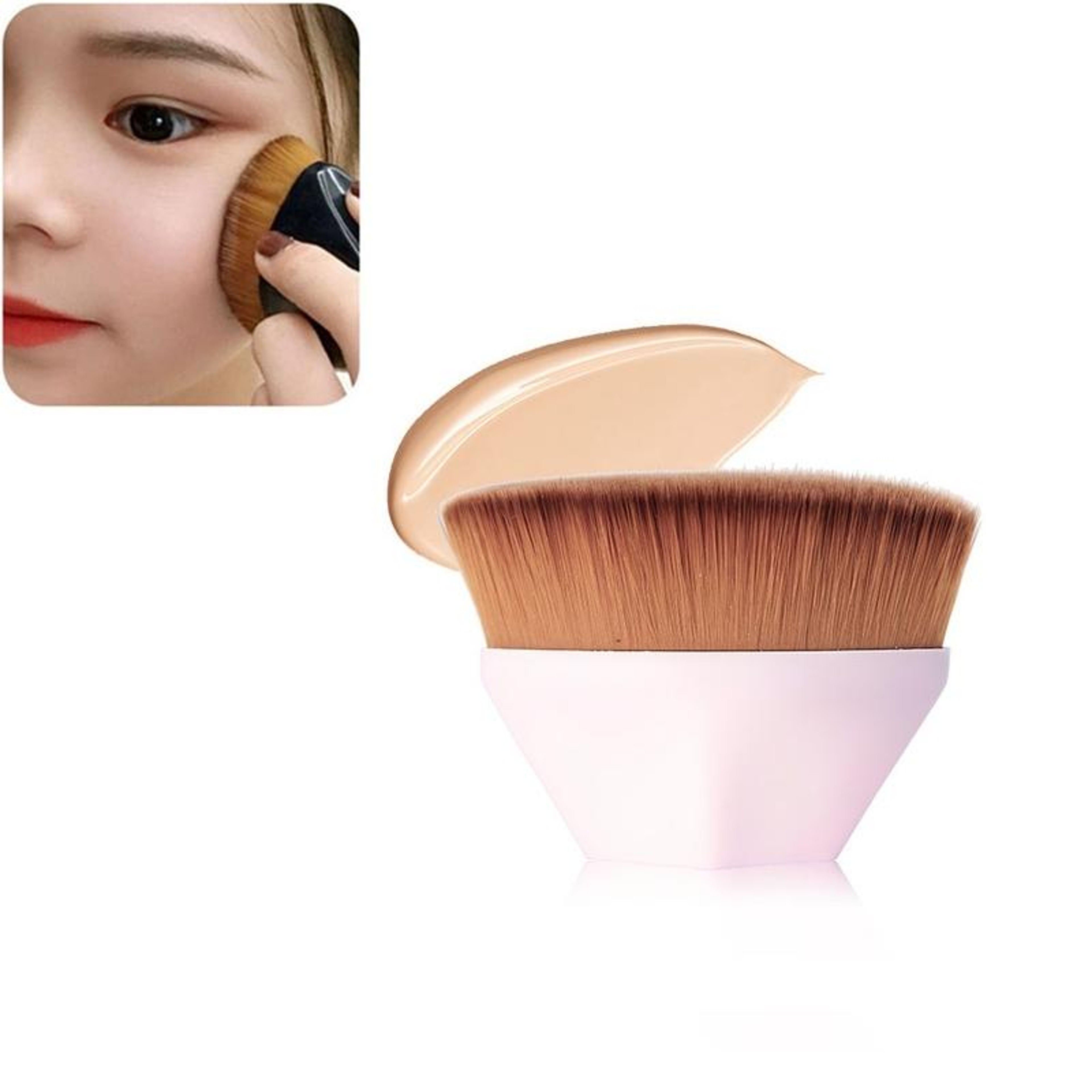 Petal Foundation Brush Flat Top Makeup Brush For BB Cream Liquid Foundation And Powder 7
