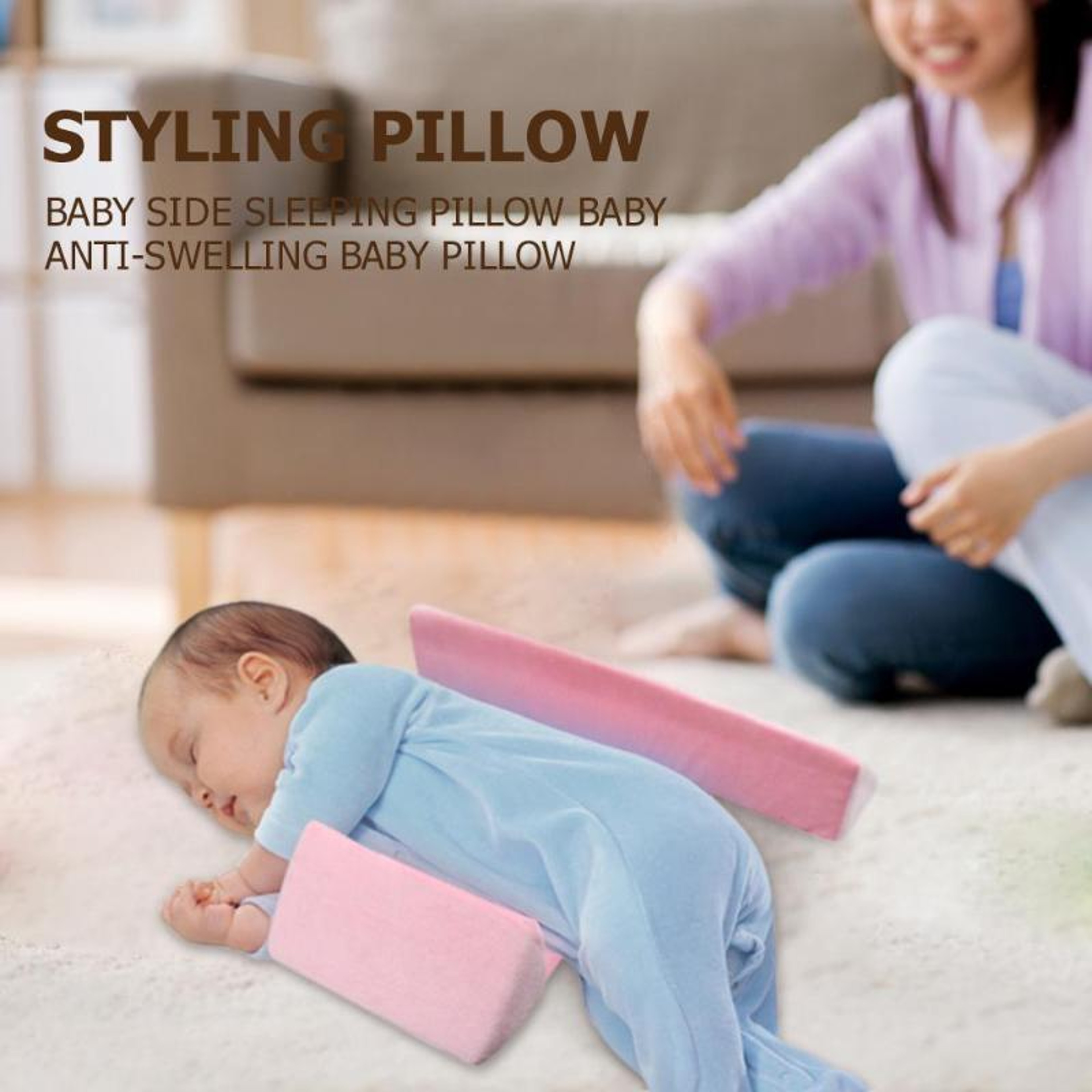 Portable Baby Sleep Positioner Pillow Soft Infant Side Support Pillow for Comfortable Rest – view 4