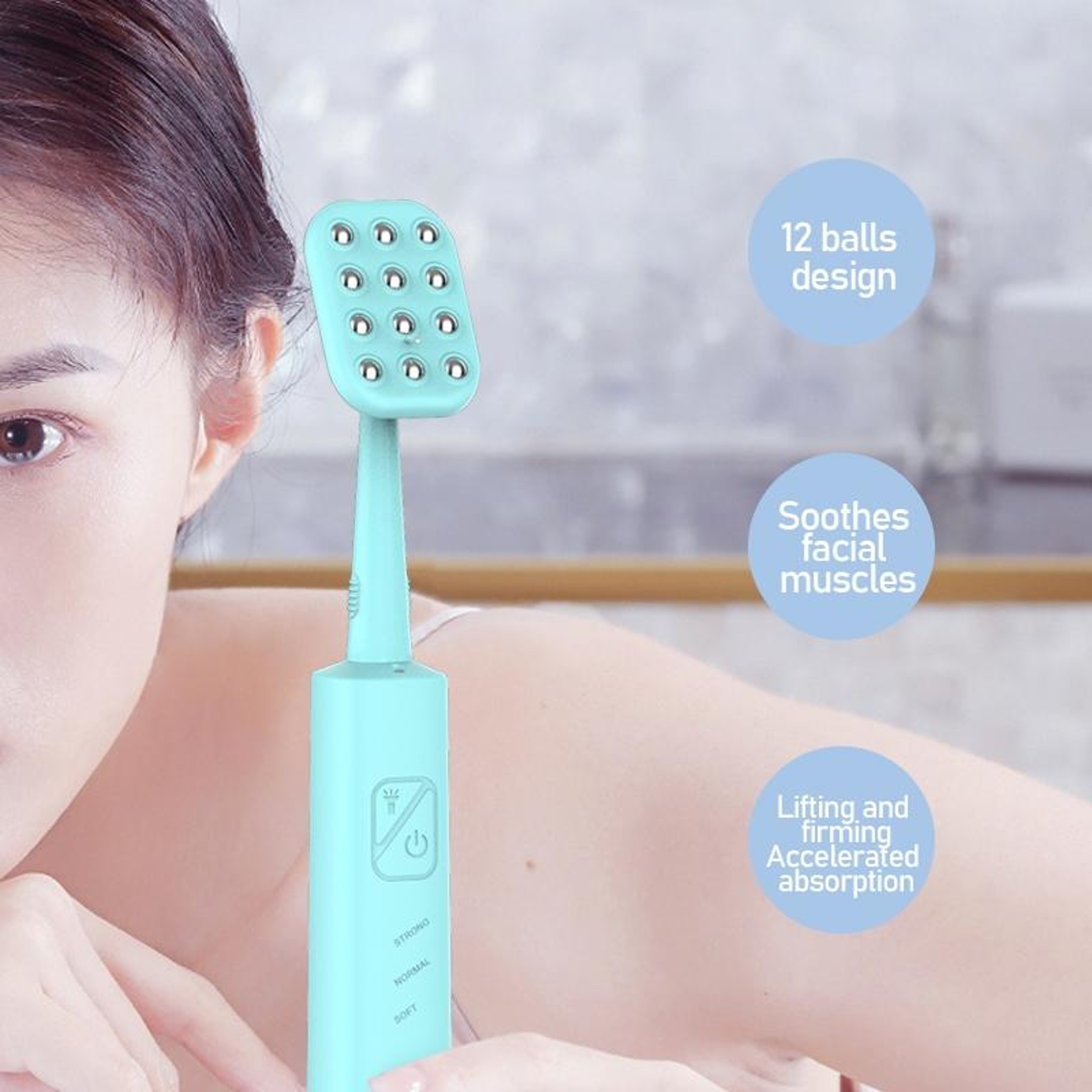 Multifunction Facial Cleansing Device and Teeth Cleaning Tool with LED Light – view 5