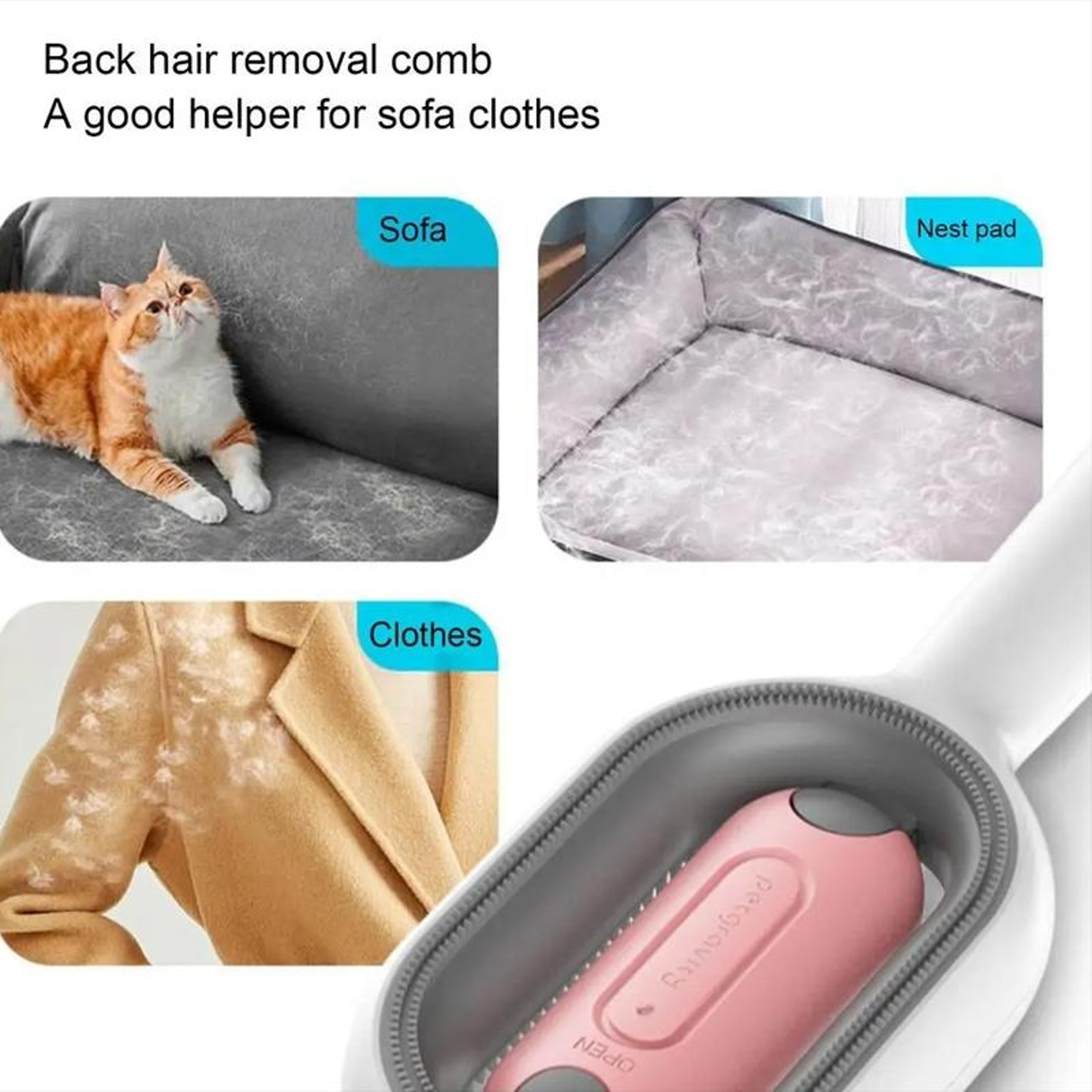 Steam Pet Grooming Brush With Water Tank Self Cleaning Cat Hair Removal Brush 7