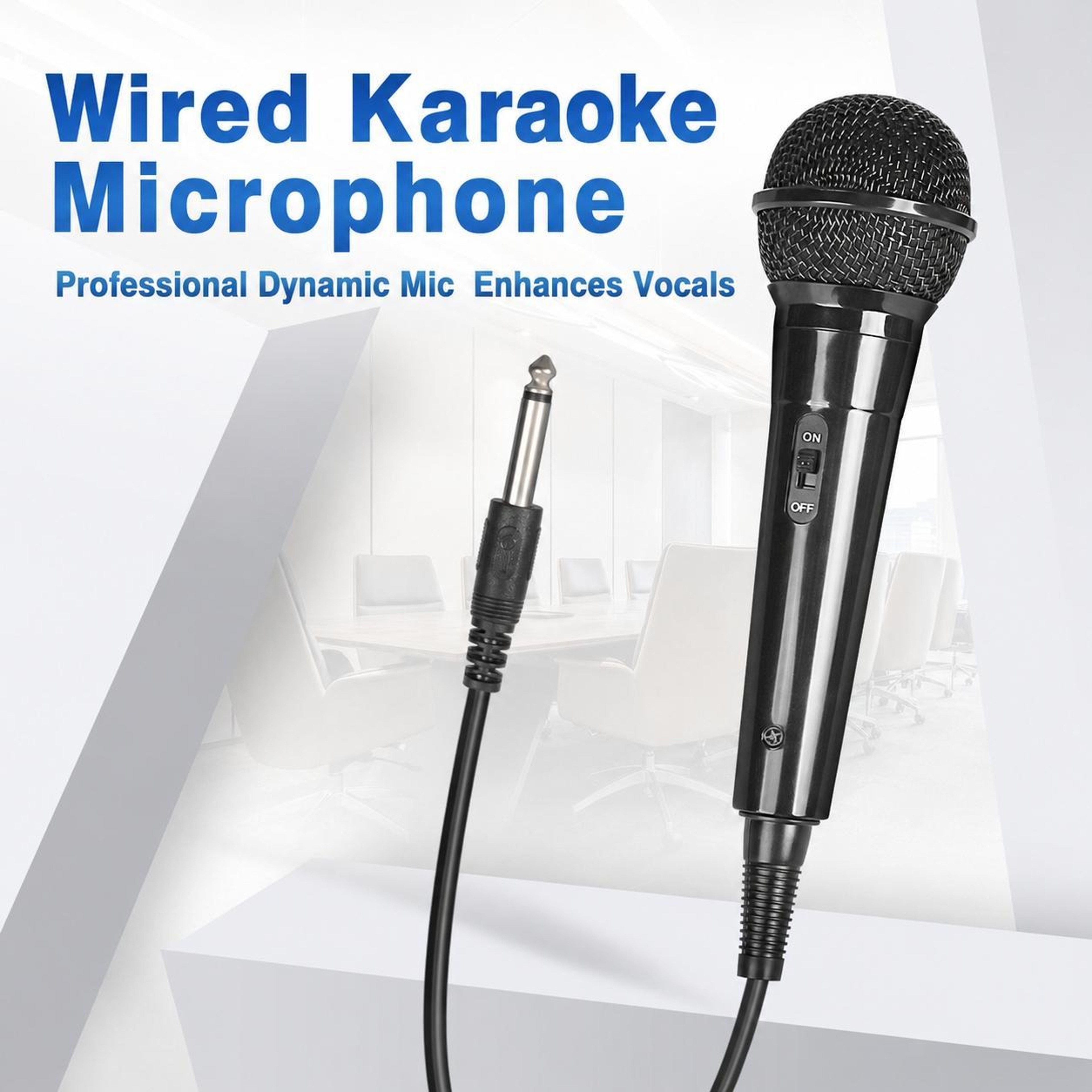 Professional Wired Dynamic Microphone with Plug for Karaoke Singing and Public Speaking – view 4