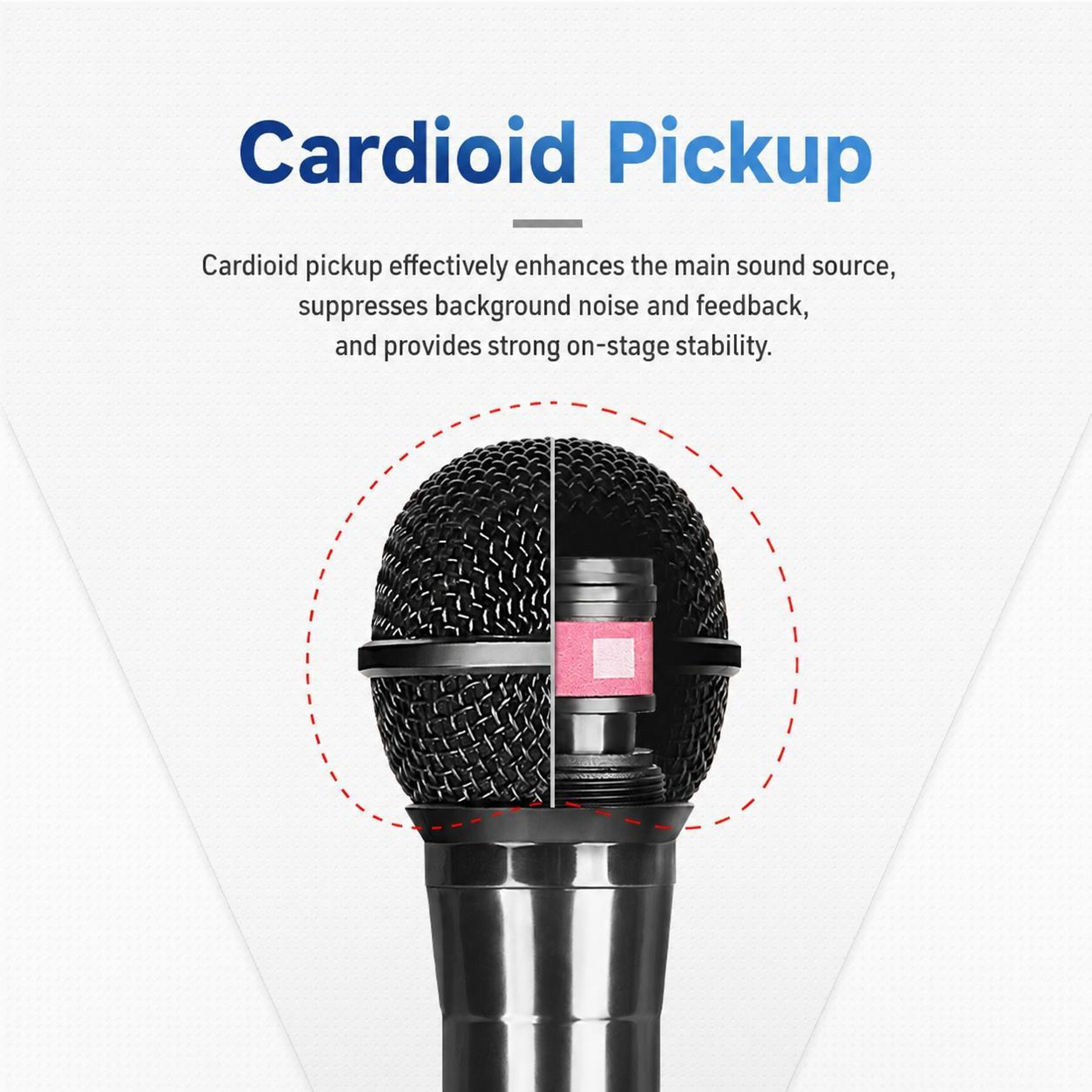 Professional Wired Dynamic Microphone with Plug for Karaoke Singing and Public Speaking – view 8