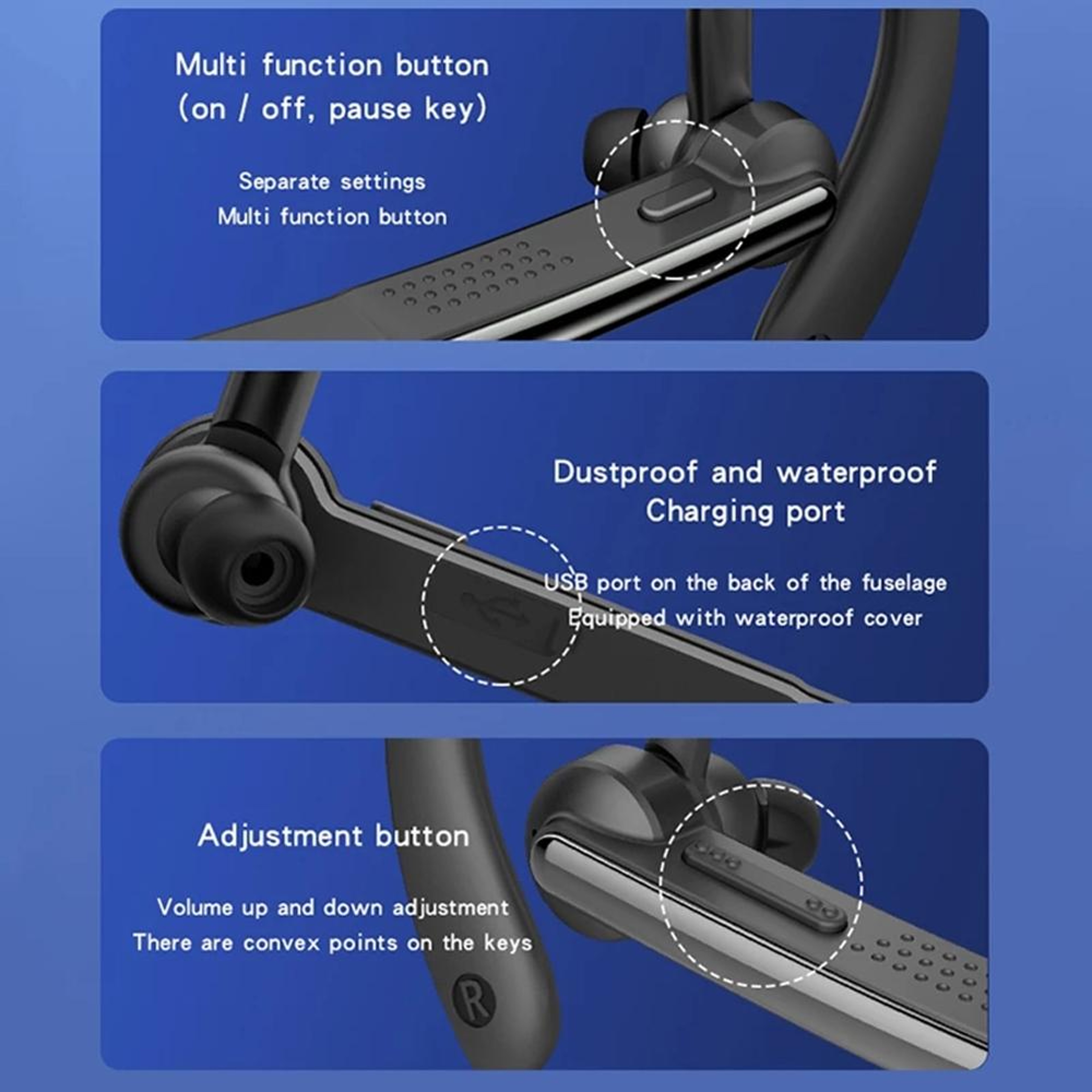 Bluetooth Business Headset Wireless Noise Cancelling Earphone With Mic Bluetooth Handsfree 5