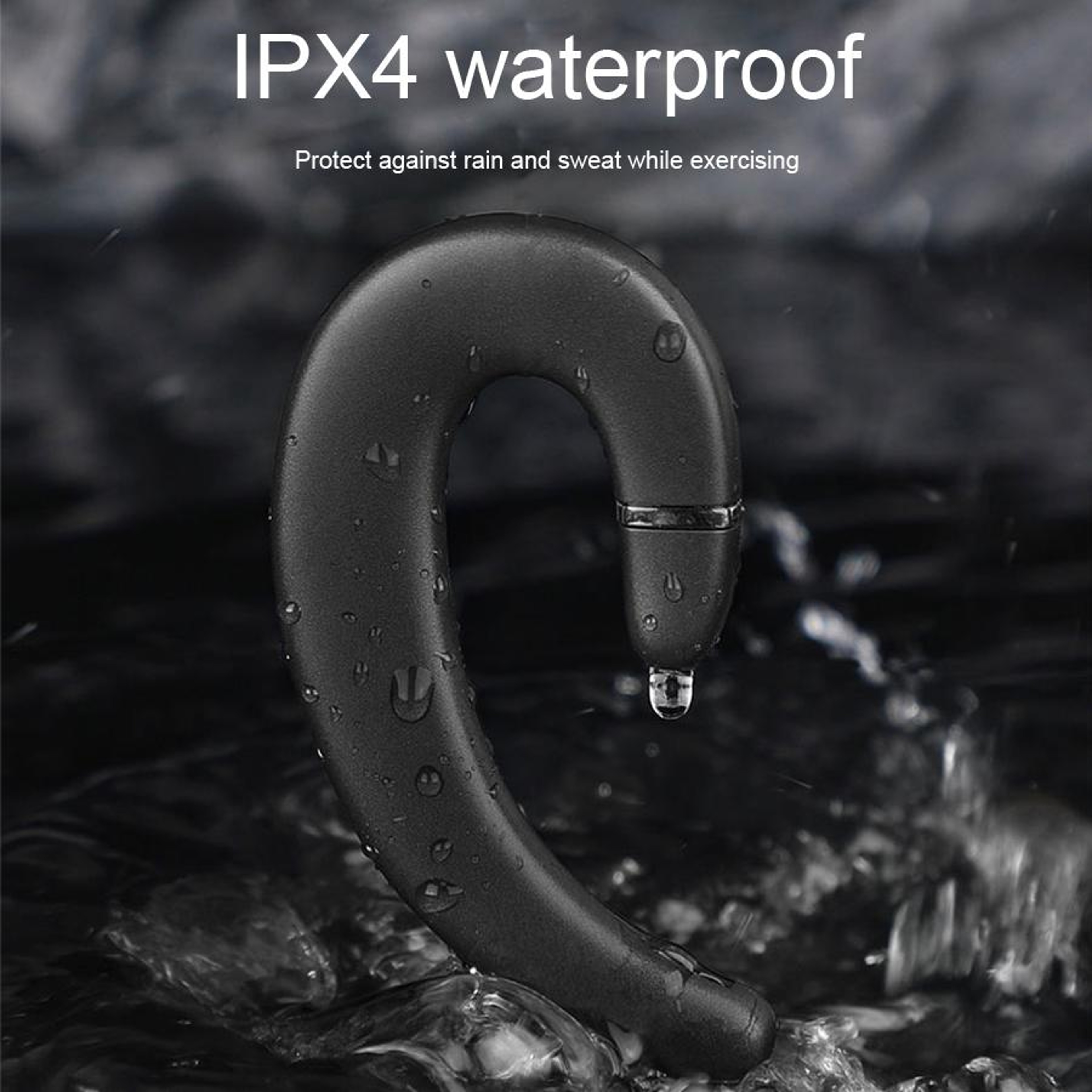 Bluetooth Headset With Ear Hook Noise Cancelling Mic Waterproof Wireless Earphone For Android IPhon 5