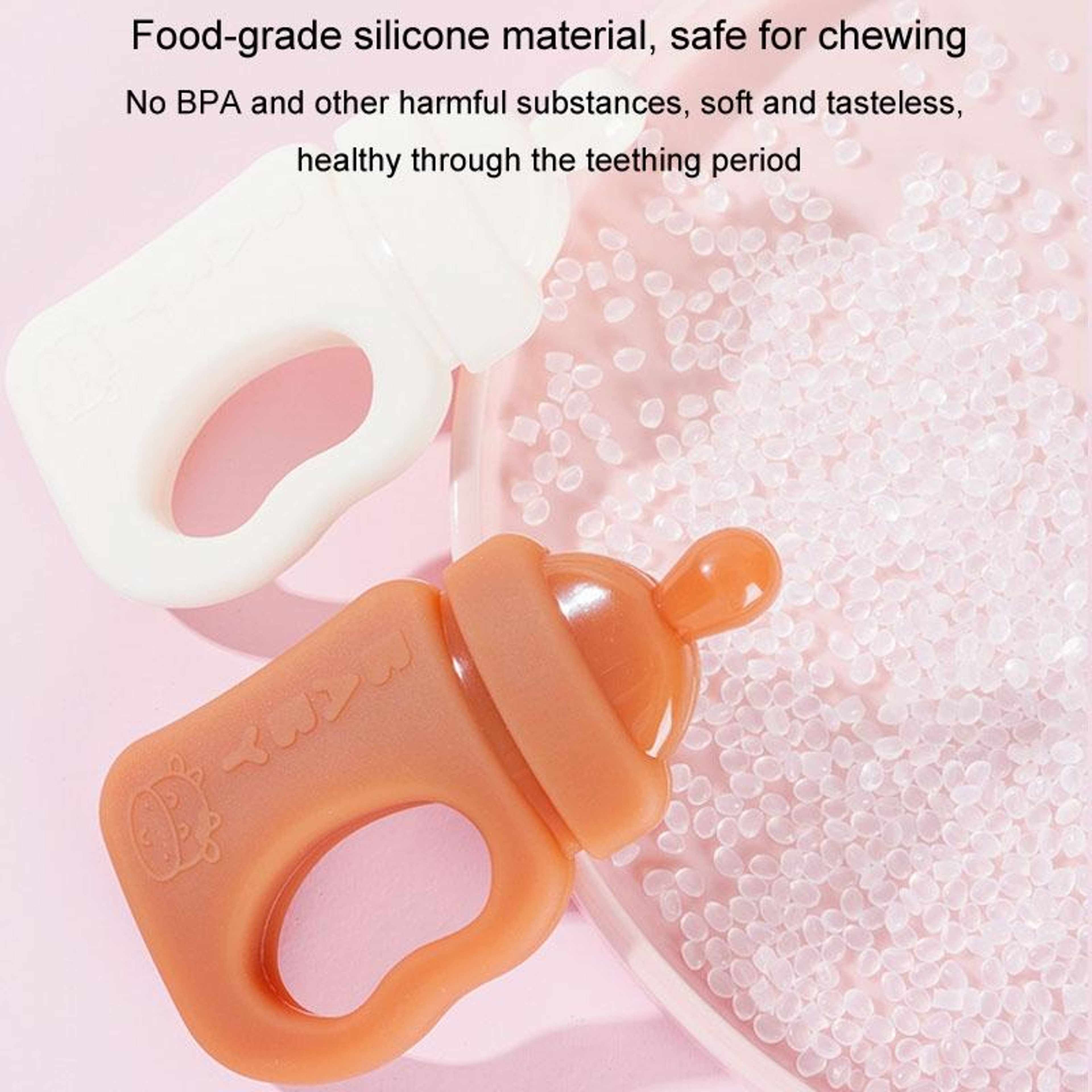 Baby Silicone Teething Stick BPA Free Food Grade Silicone Teether For Soothing Sore Gums 7