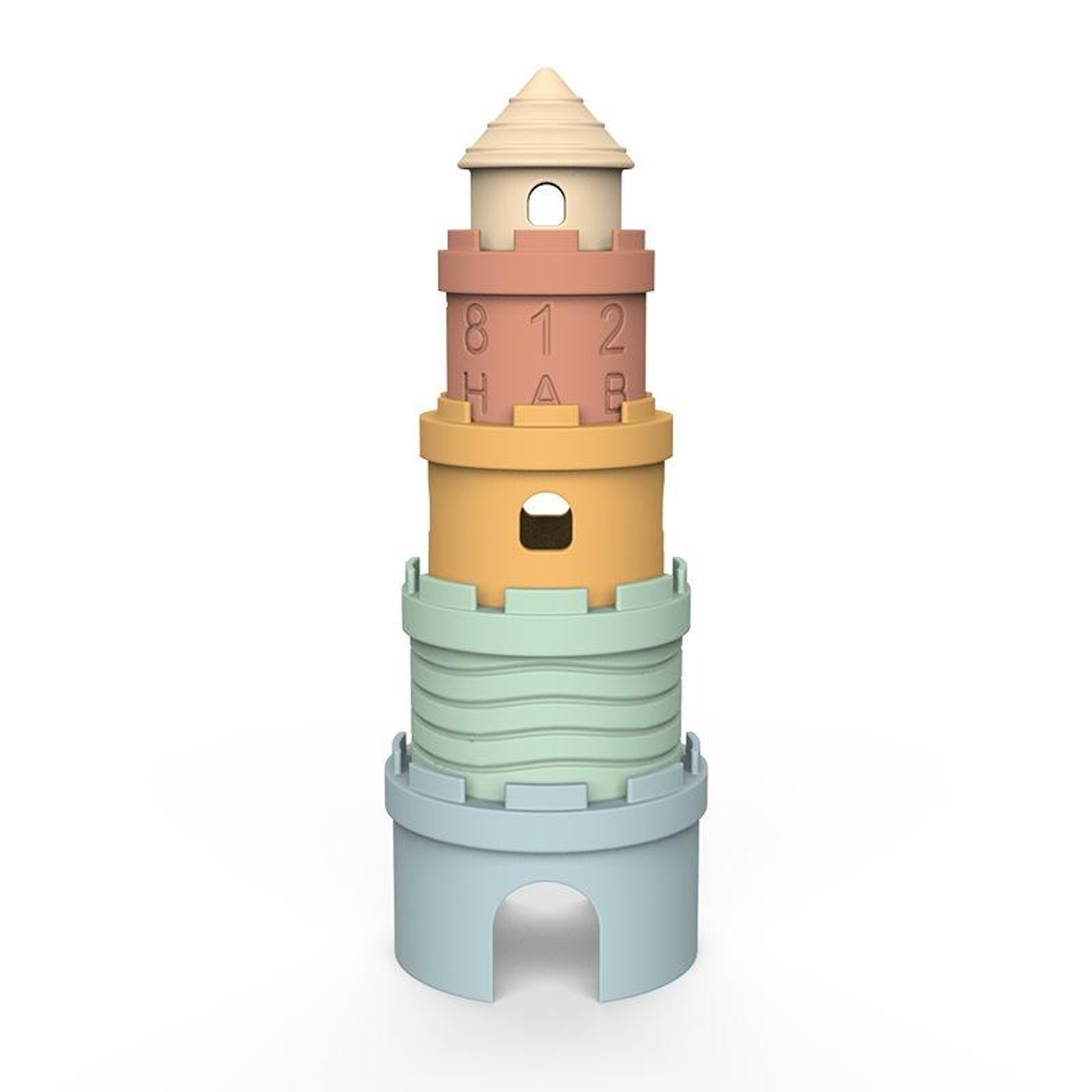 Baby Stacking Teether Castle Toy Soft Sensory Teething Toy for Infants and Toddlers – view 1