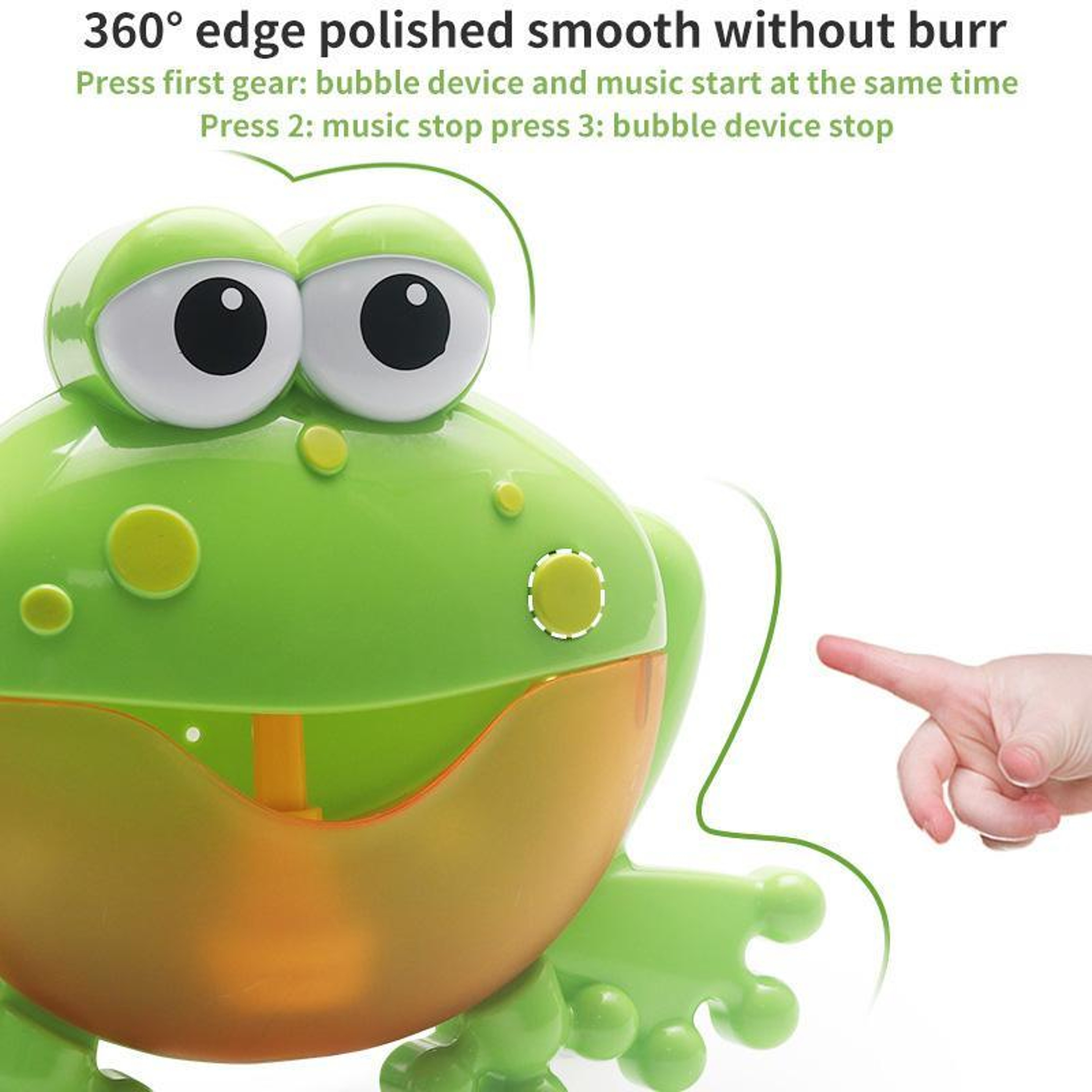 Musical Frog Bubble Bath Toy Automatic Bath Bubble Machine For Kids 4