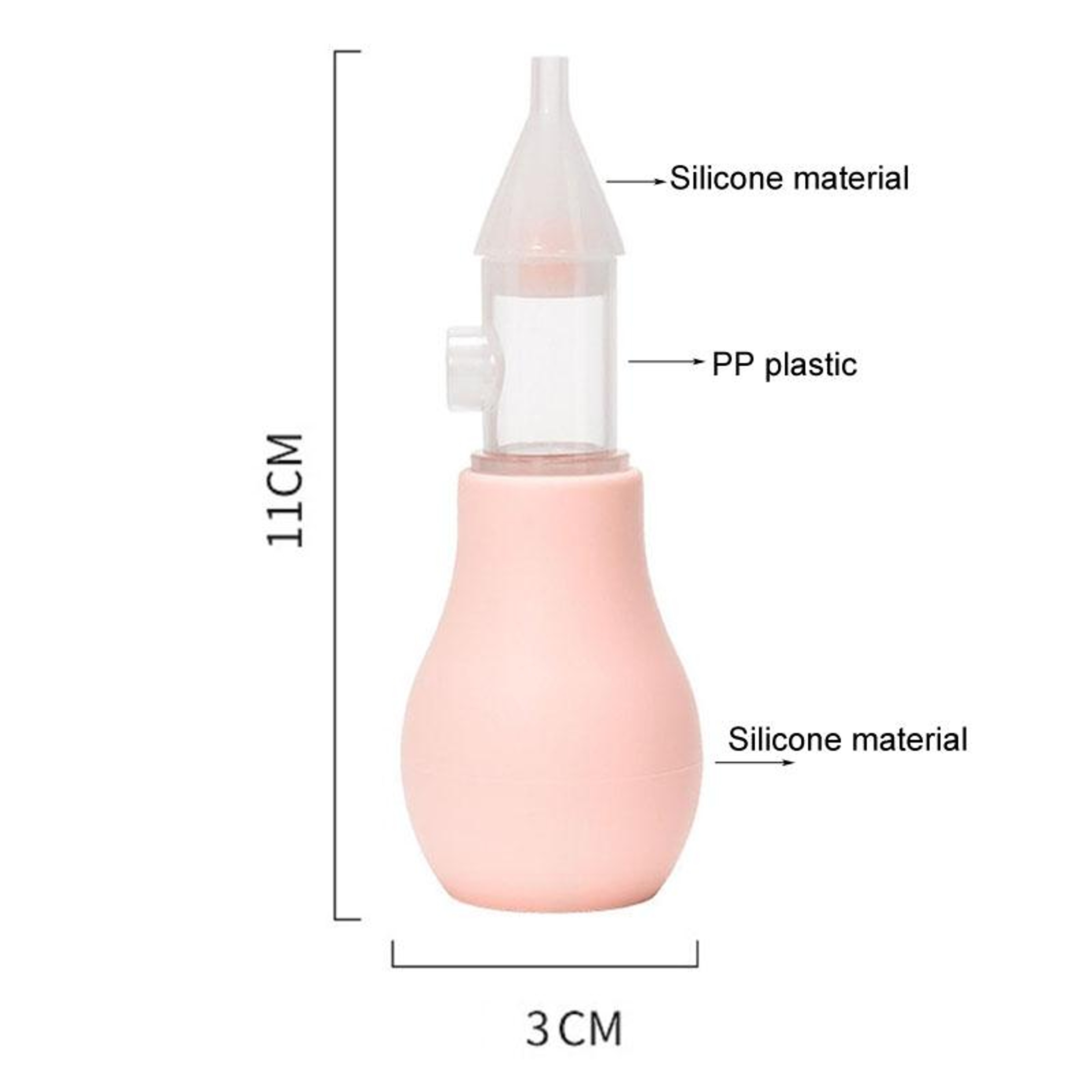 Baby Nasal Aspirator Soft Silicone Baby Nose Cleaner Anti Reflux Infant Nose Suction Tool 2
