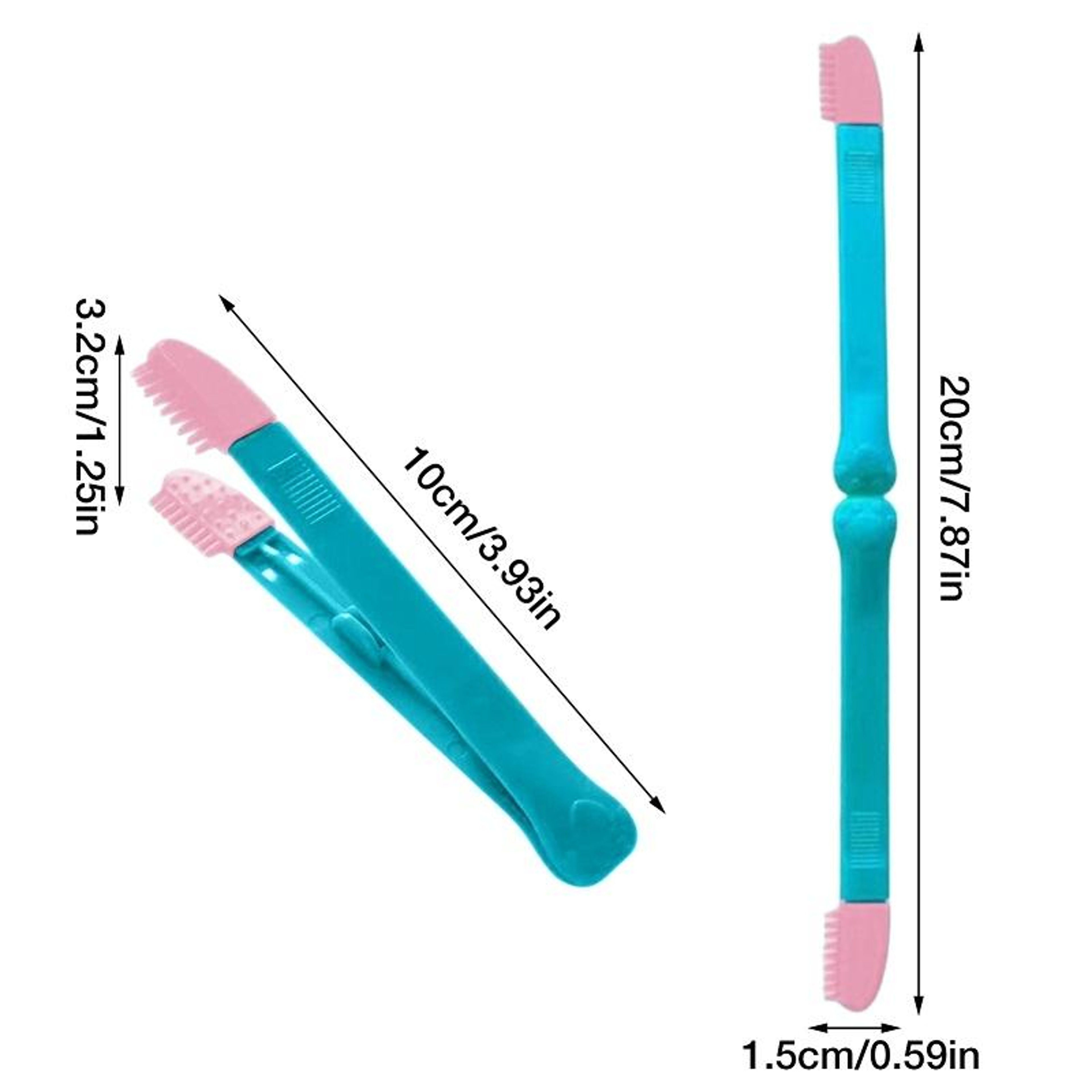 Cat Eye Brush Pet Grooming Tool With Eye Cleaner And Hair Knot Remover 2