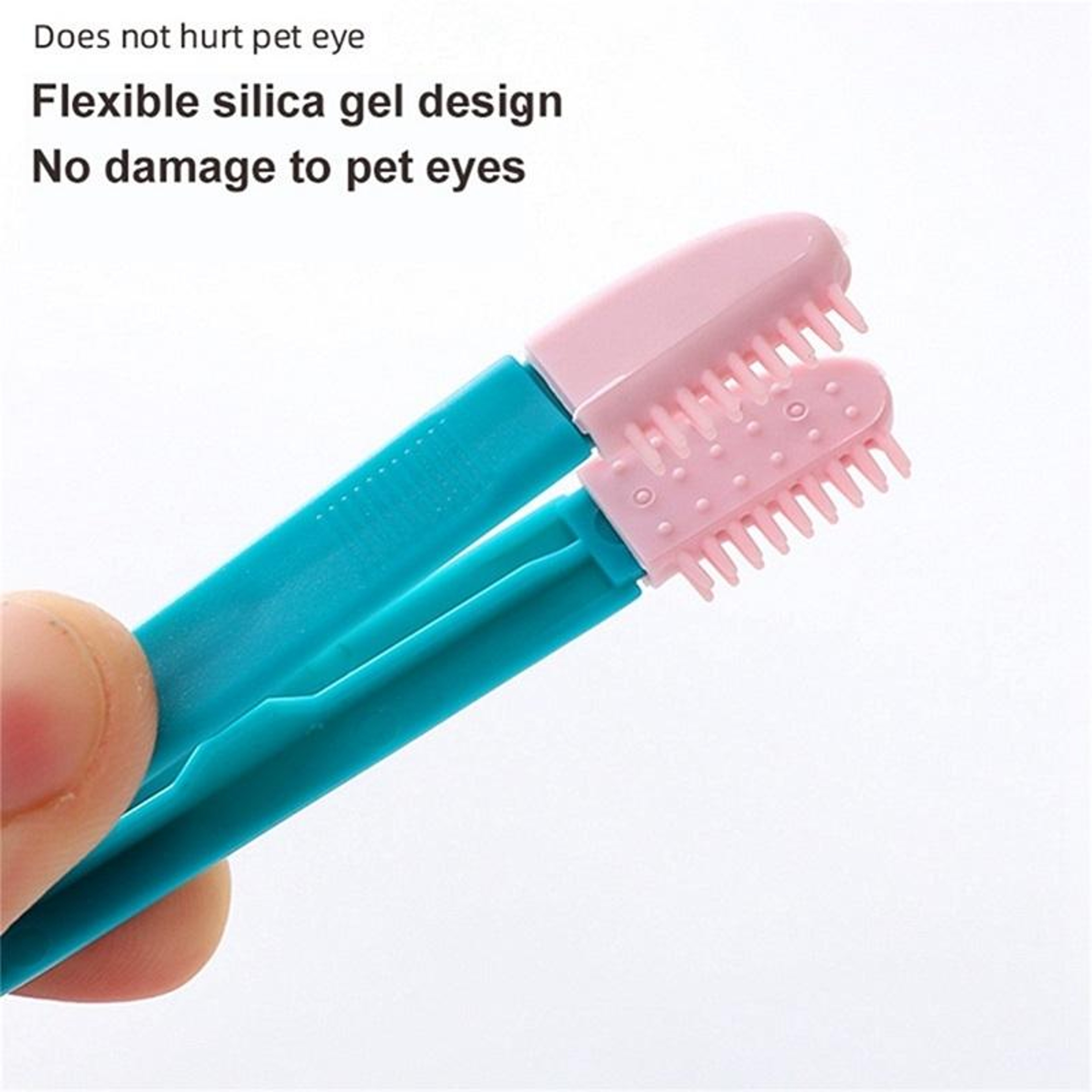 Cat Eye Brush Pet Grooming Tool With Eye Cleaner And Hair Knot Remover 3
