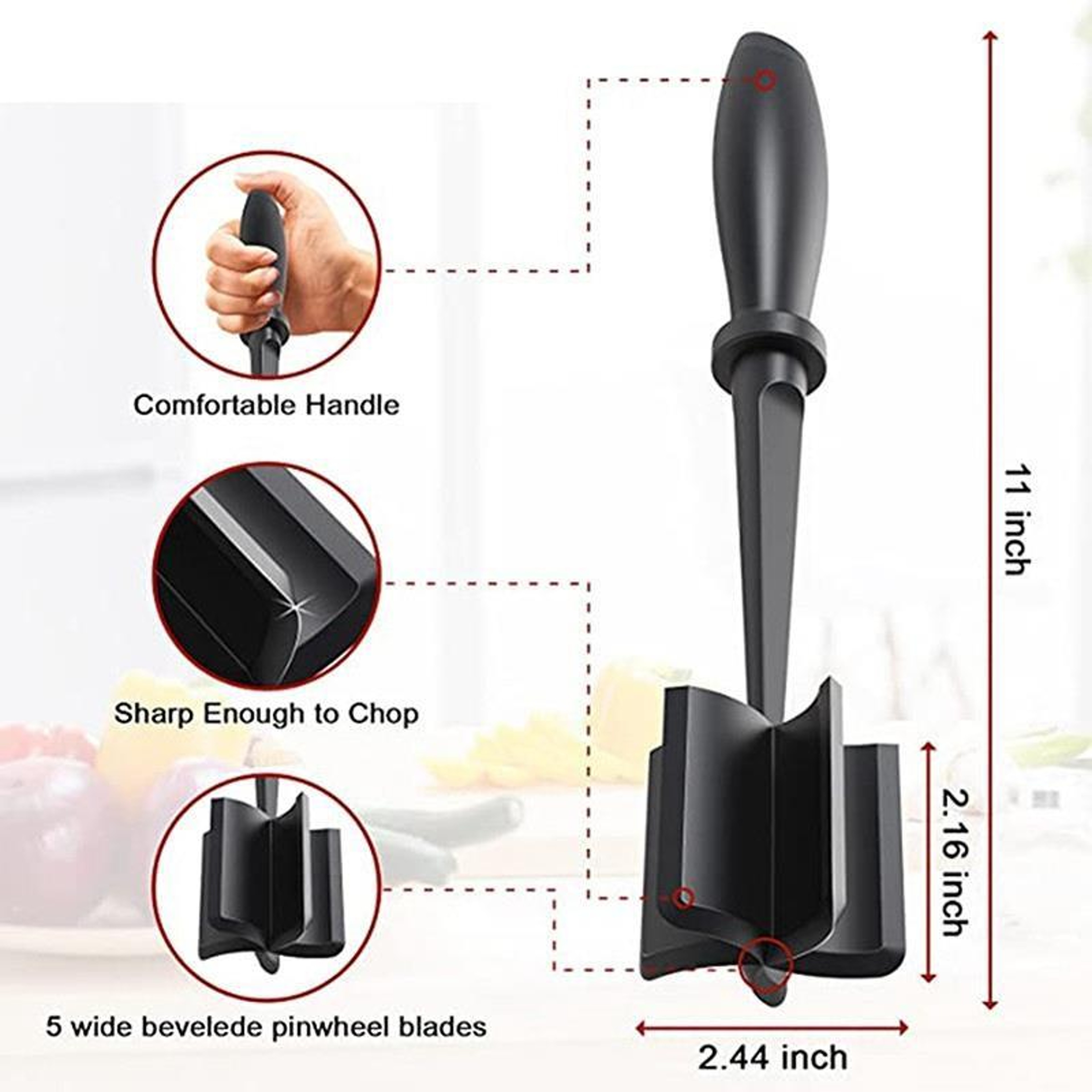Premium Meat Chopper Heat-Resistant Ground Meat Chopper and Mixing Kitchen Tool – view 3