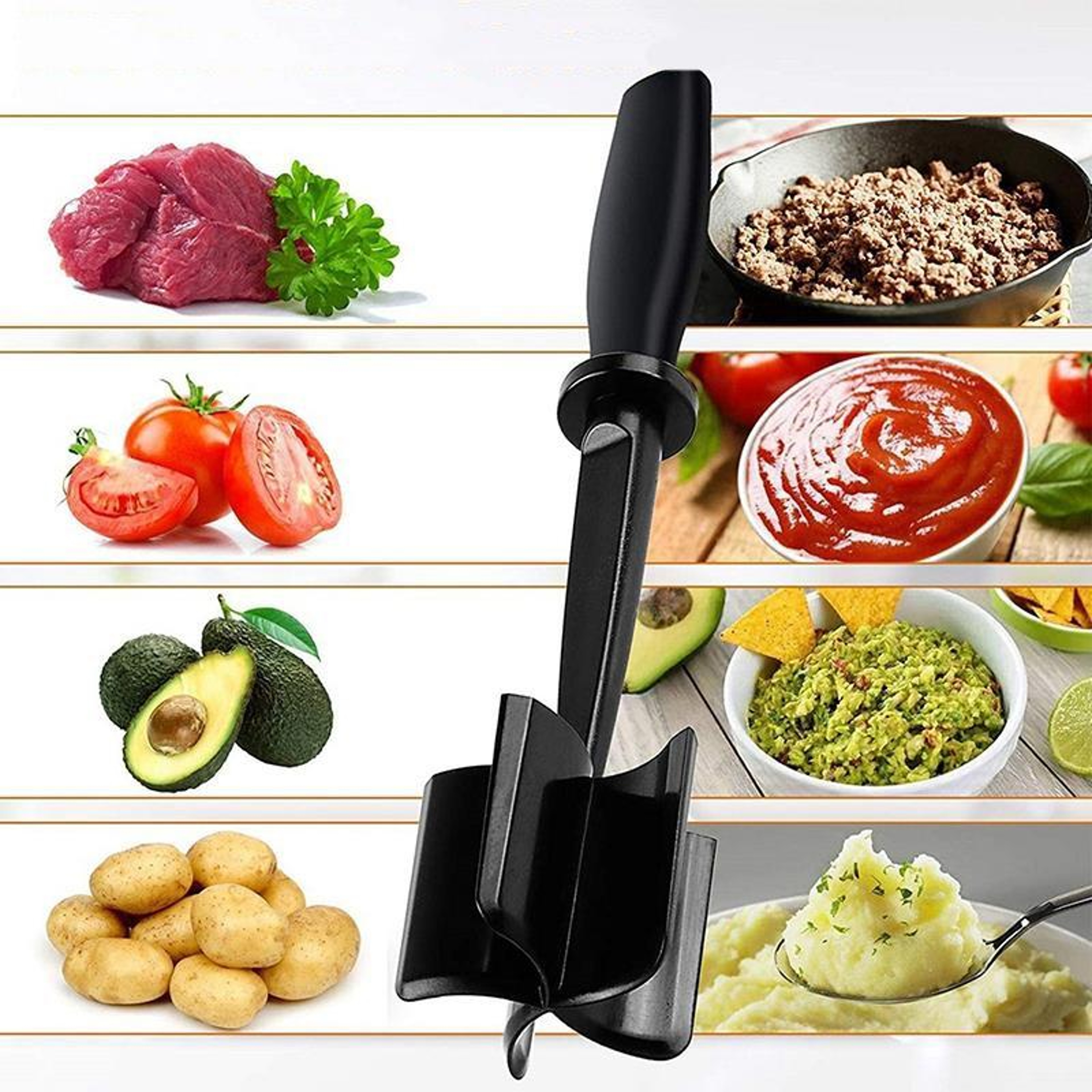 Premium Meat Chopper Heat-Resistant Ground Meat Chopper and Mixing Kitchen Tool – view 7