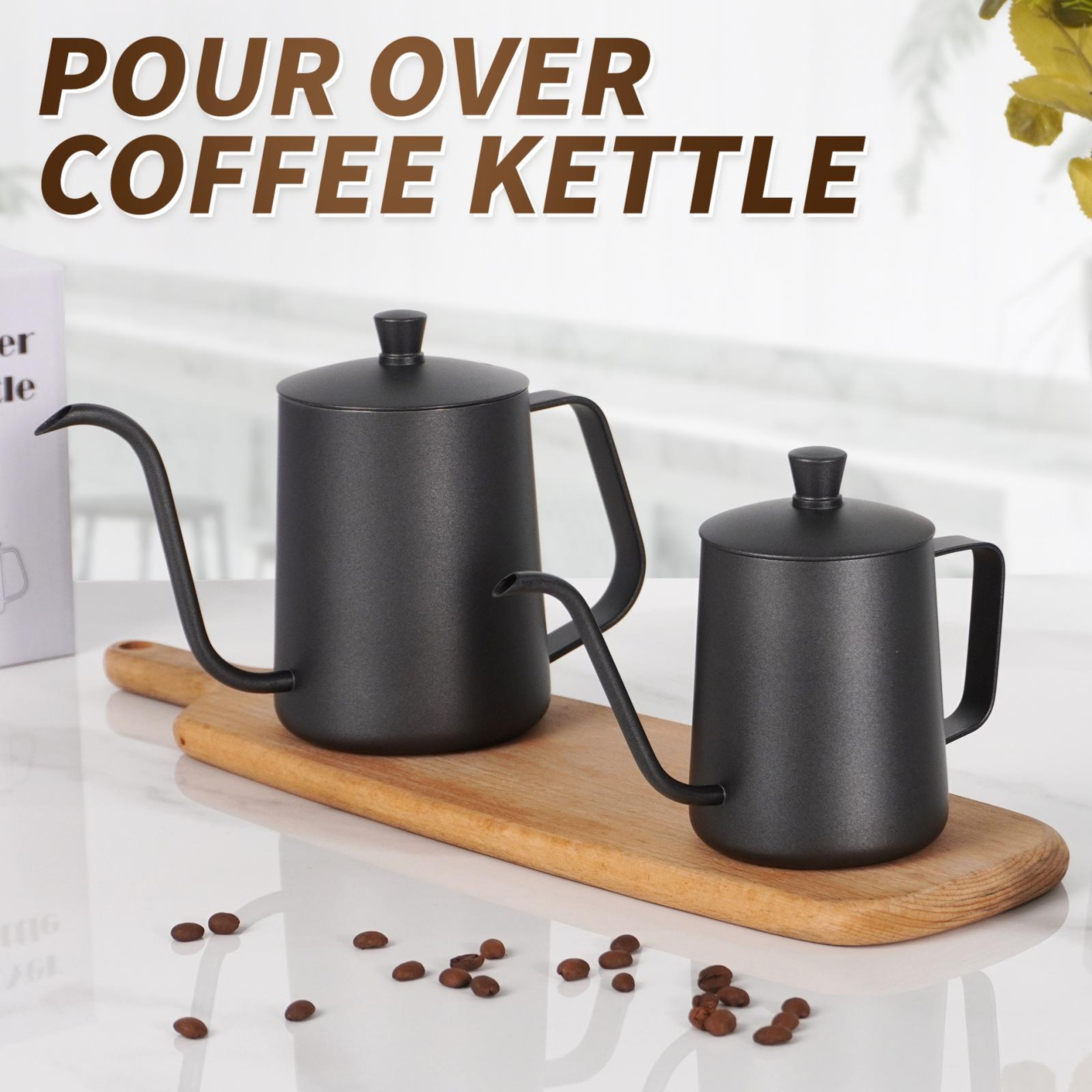 Stainless Steel Pour Over Coffee Pot With Swan Neck Spout For Precise Brewing 1