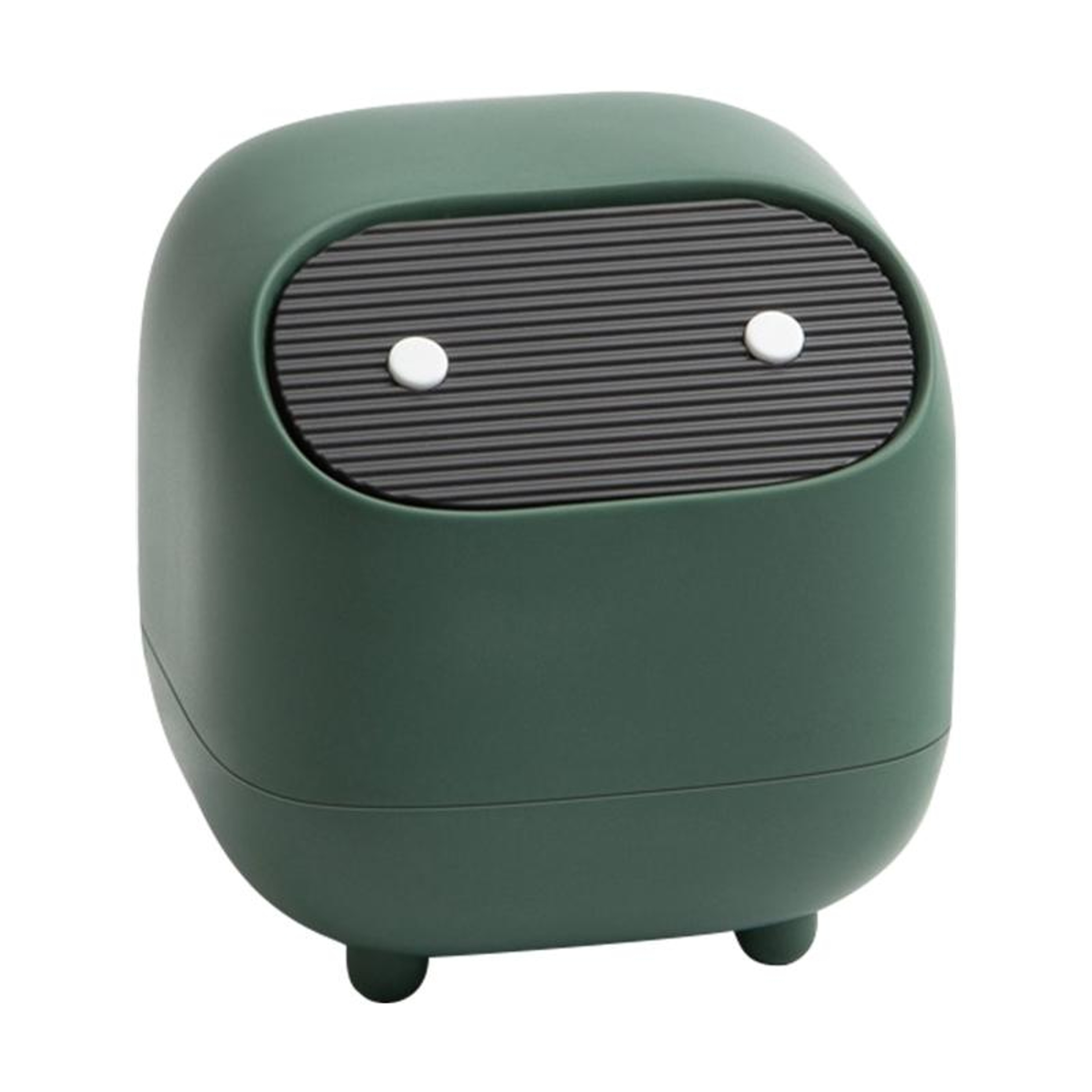 Mini Desktop Trash Can with Push Lid Hidden Desk Trash Bin for Office Home Vanity – view 1
