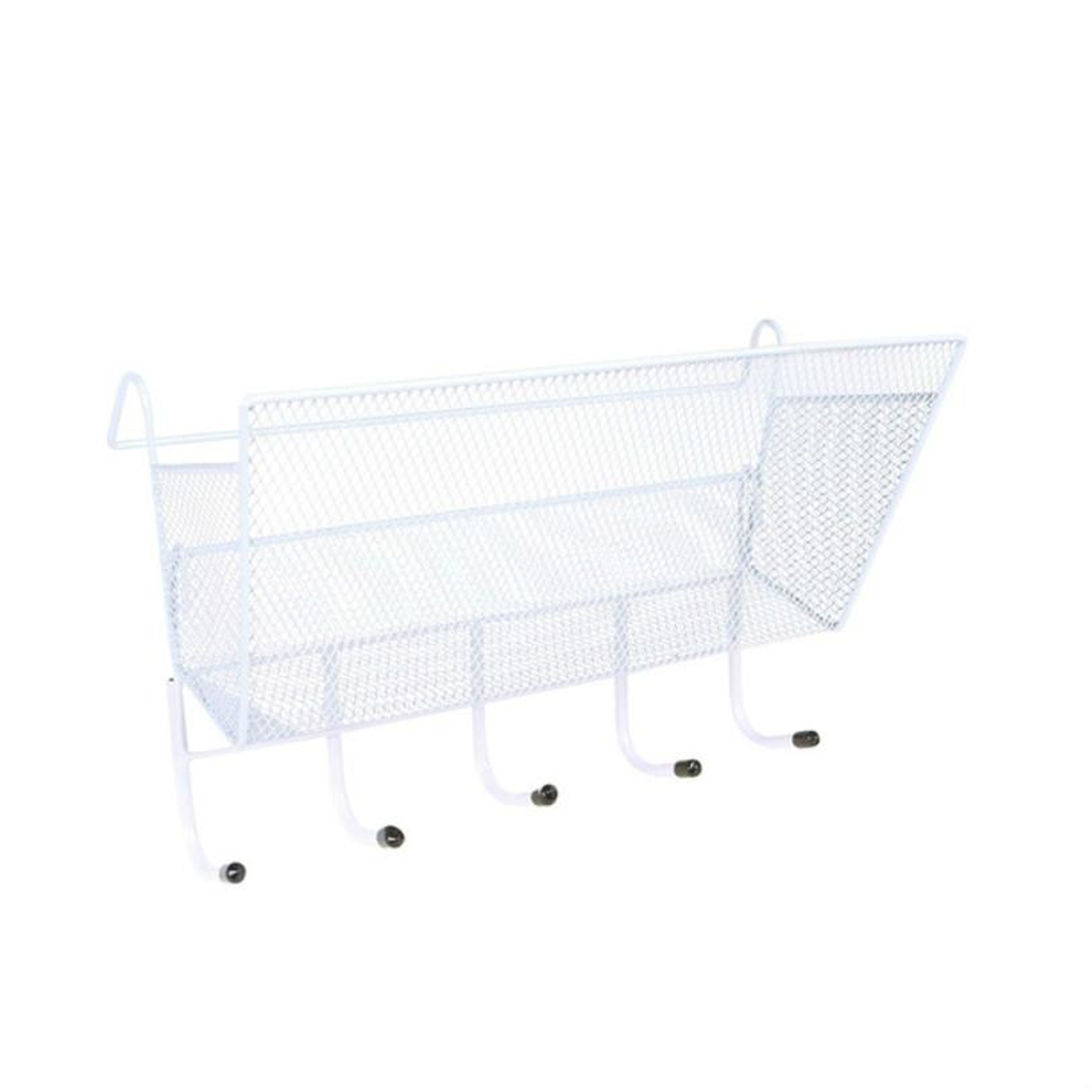 Dorm Bedside Storage Rack Hanging Bedside Organizer Basket with Heavy Duty Hooks – view 2