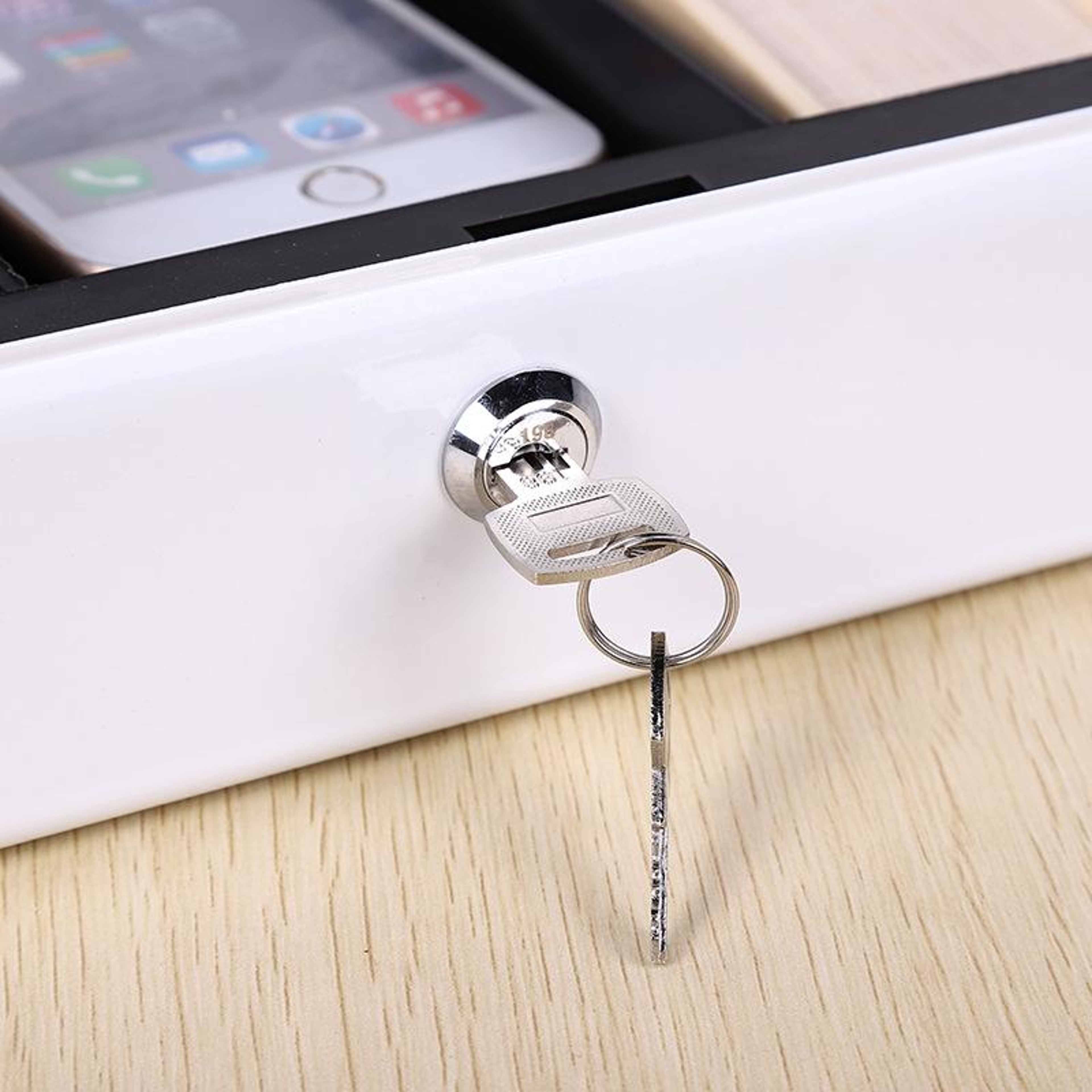 Portable Fireproof Safe Box With Key Lock Secure Document Storage Box For Home Office And Travel 3