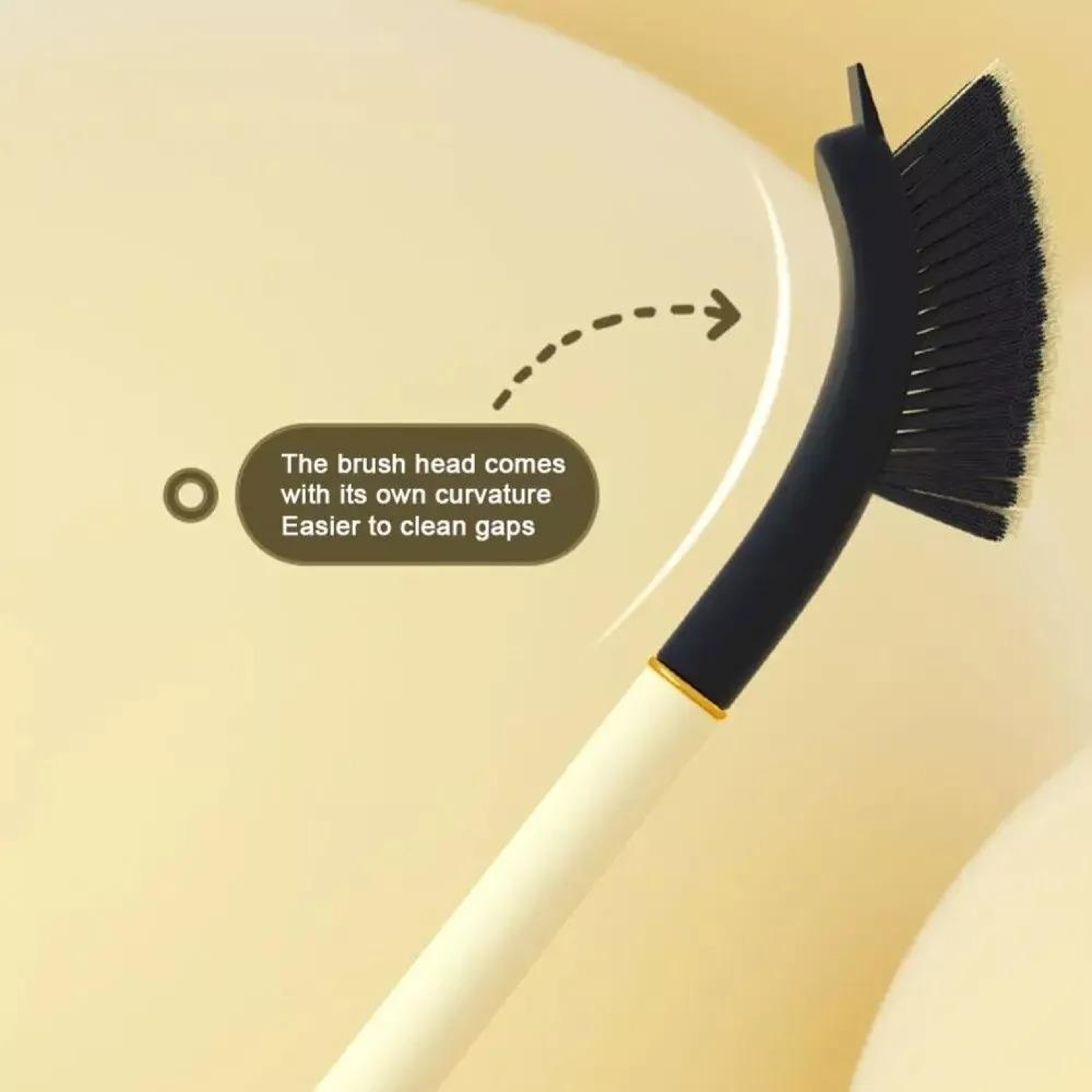 Long Handle Crevice Cleaning Brush with Hair Removal Clip for Window Tracks Bathroom Gaps and Tile Grooves – view 6