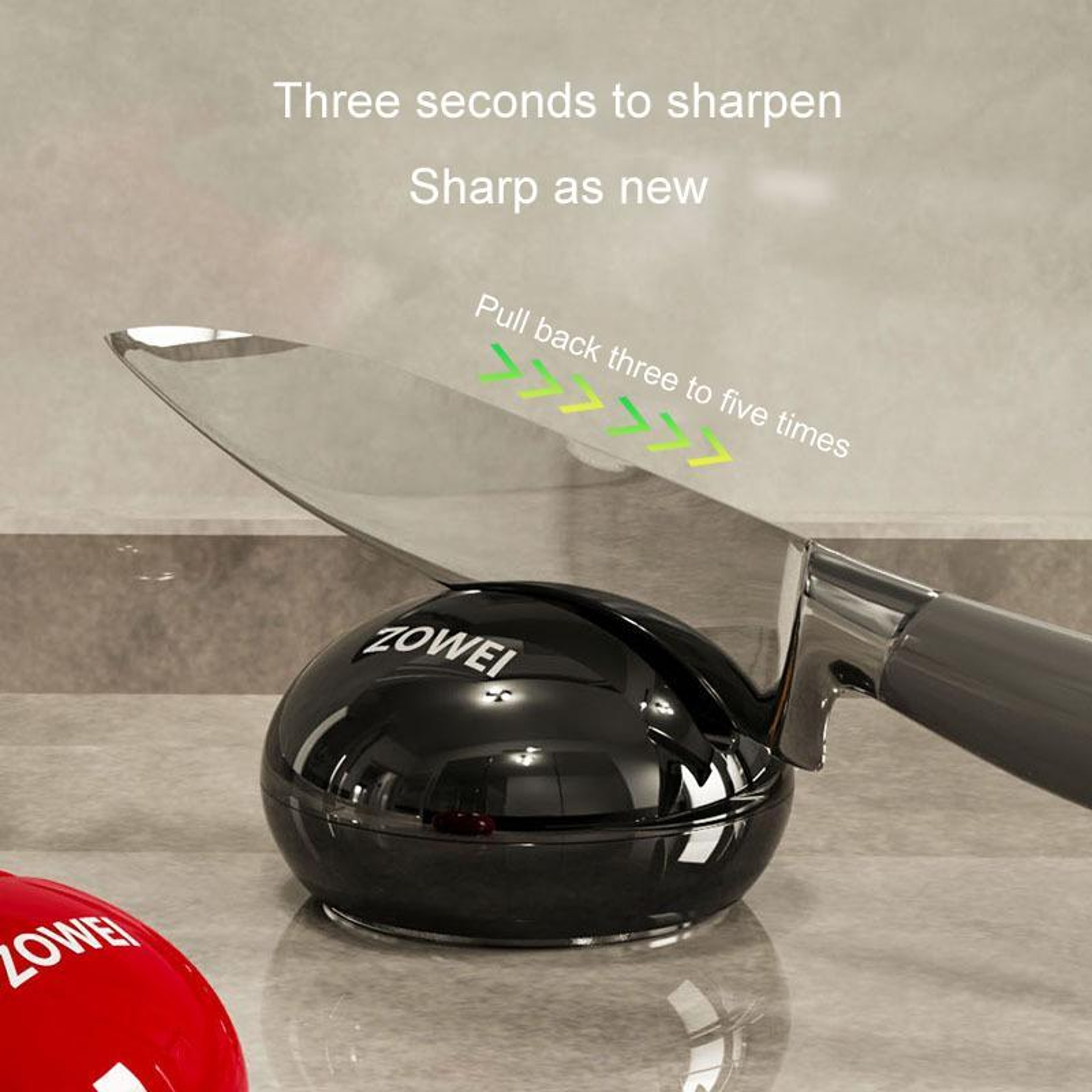 Suction Cup Knife Sharpener with Tungsten Steel Quick Sharpening Tool for Kitchen Knives – view 4