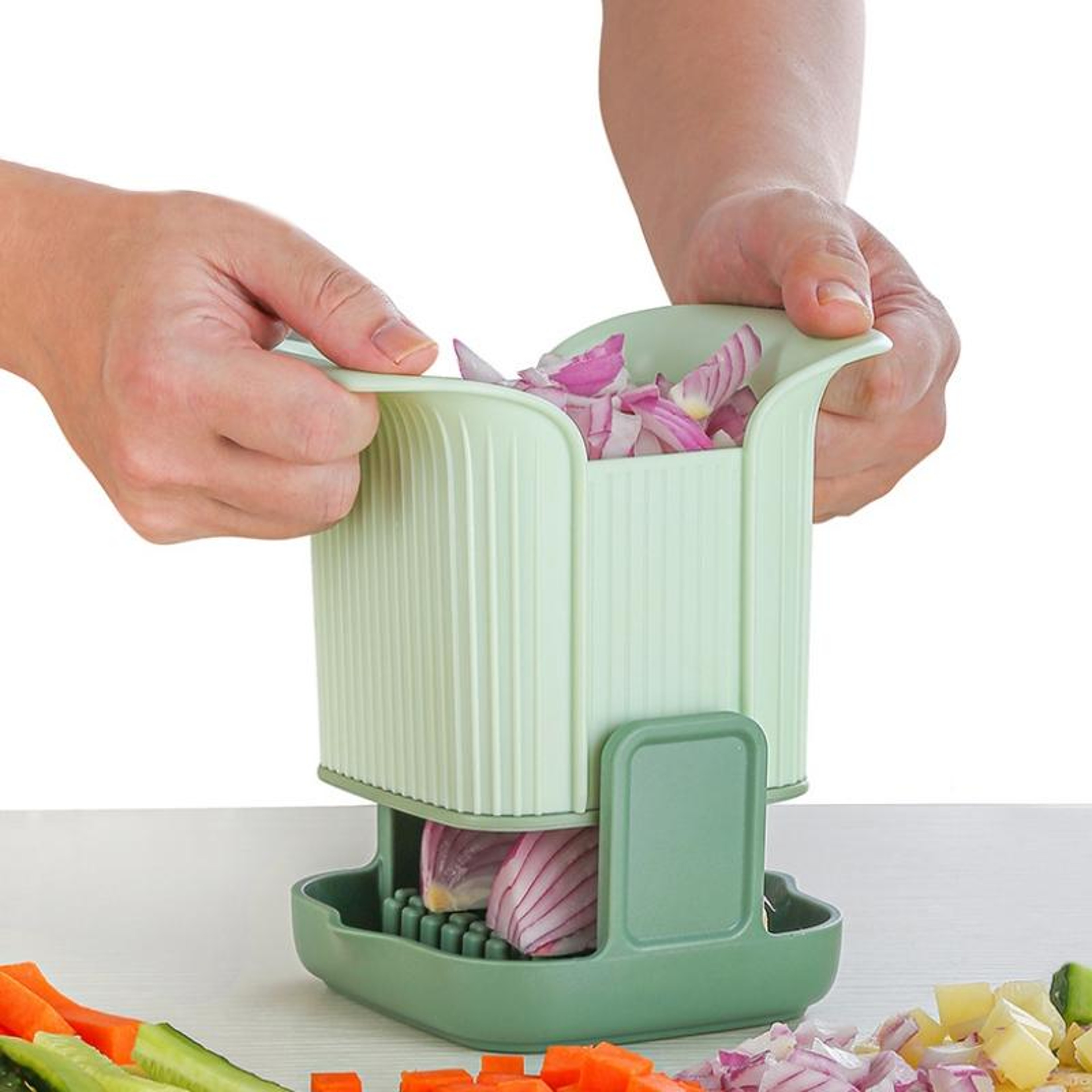 Aluminum Alloy Lemon Slicer Handheld Fruit Cutting Tool And Multipurpose Tomato Slicer Holder 5