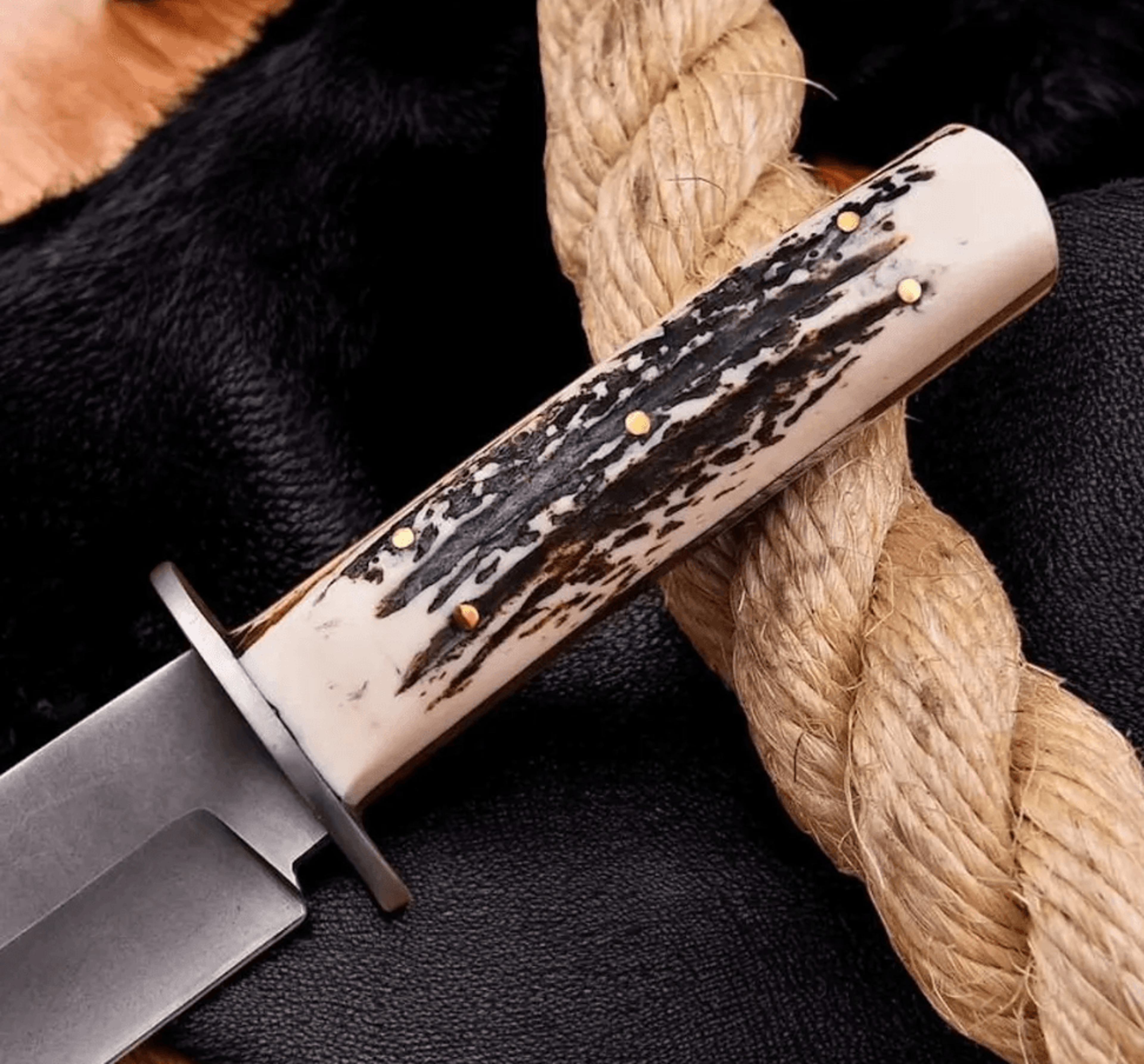 Buy Copper Damascus Hunting Bowie Knife