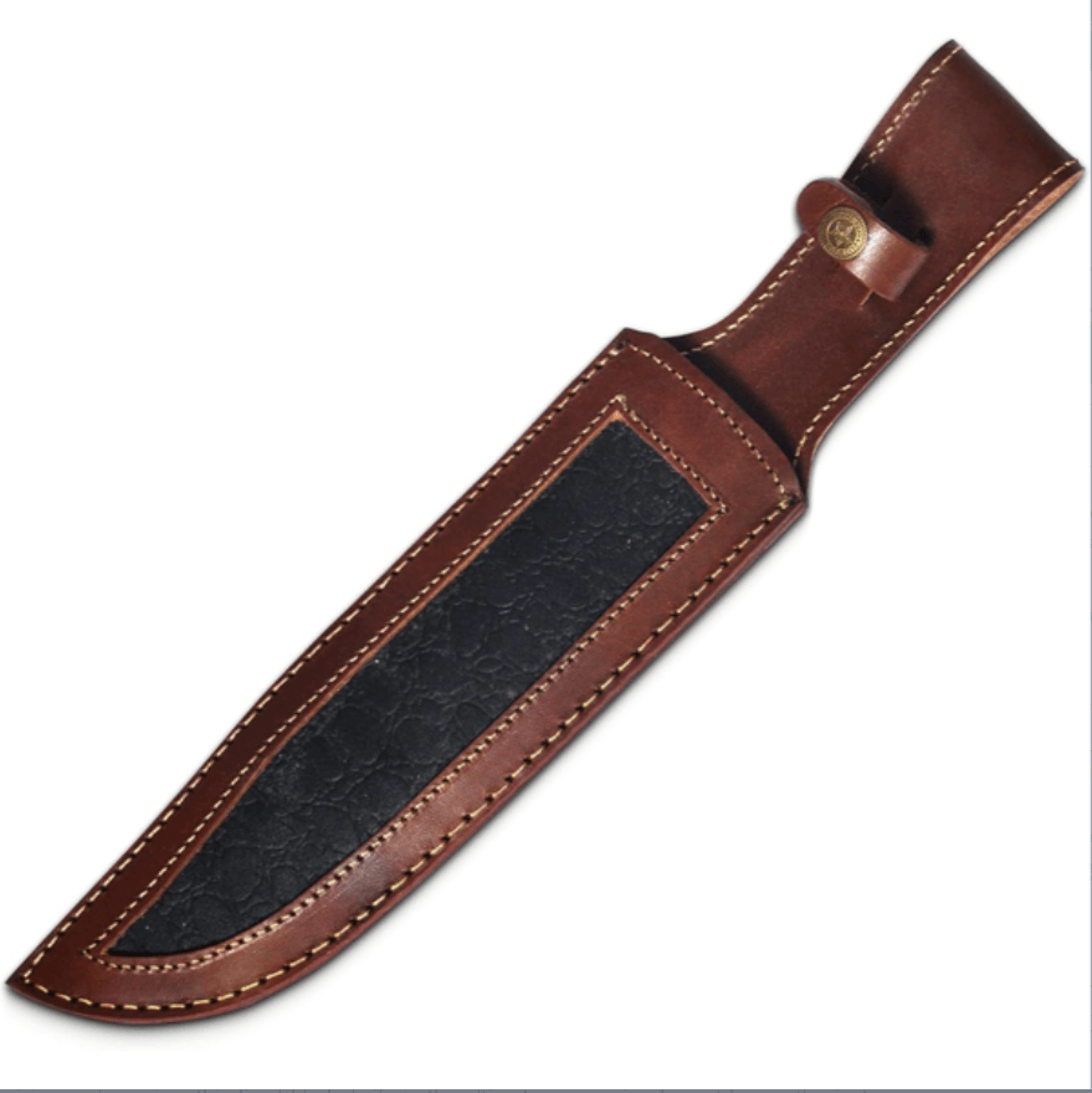 Handmade Damascus Steel Bowie Knife  Hunting Knife With Leather Sheath 2