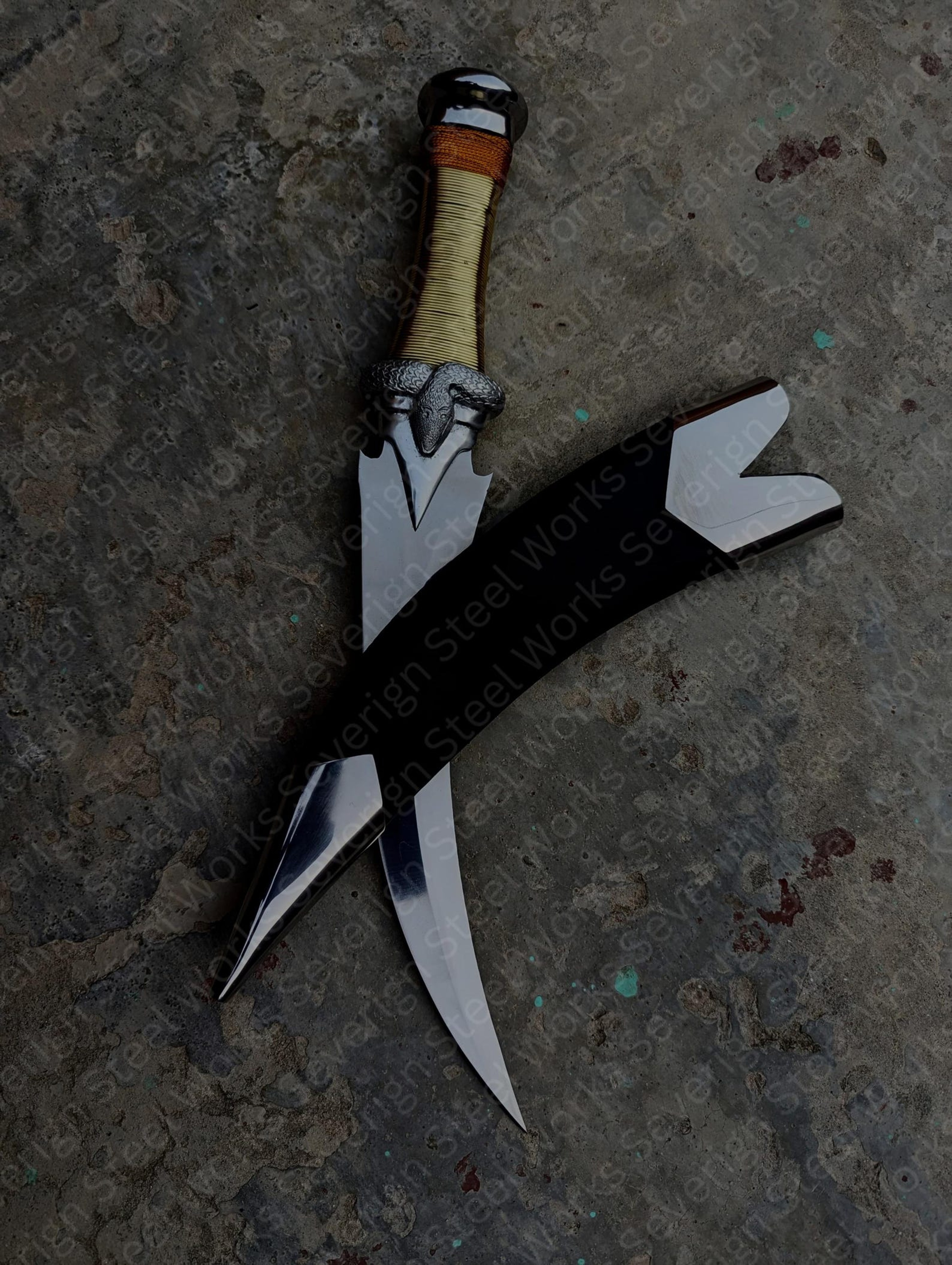 175 Padan Fain Fantasy Replica Wheel Of Time Inspired Leather Scabbard Collectible Sword For C 3