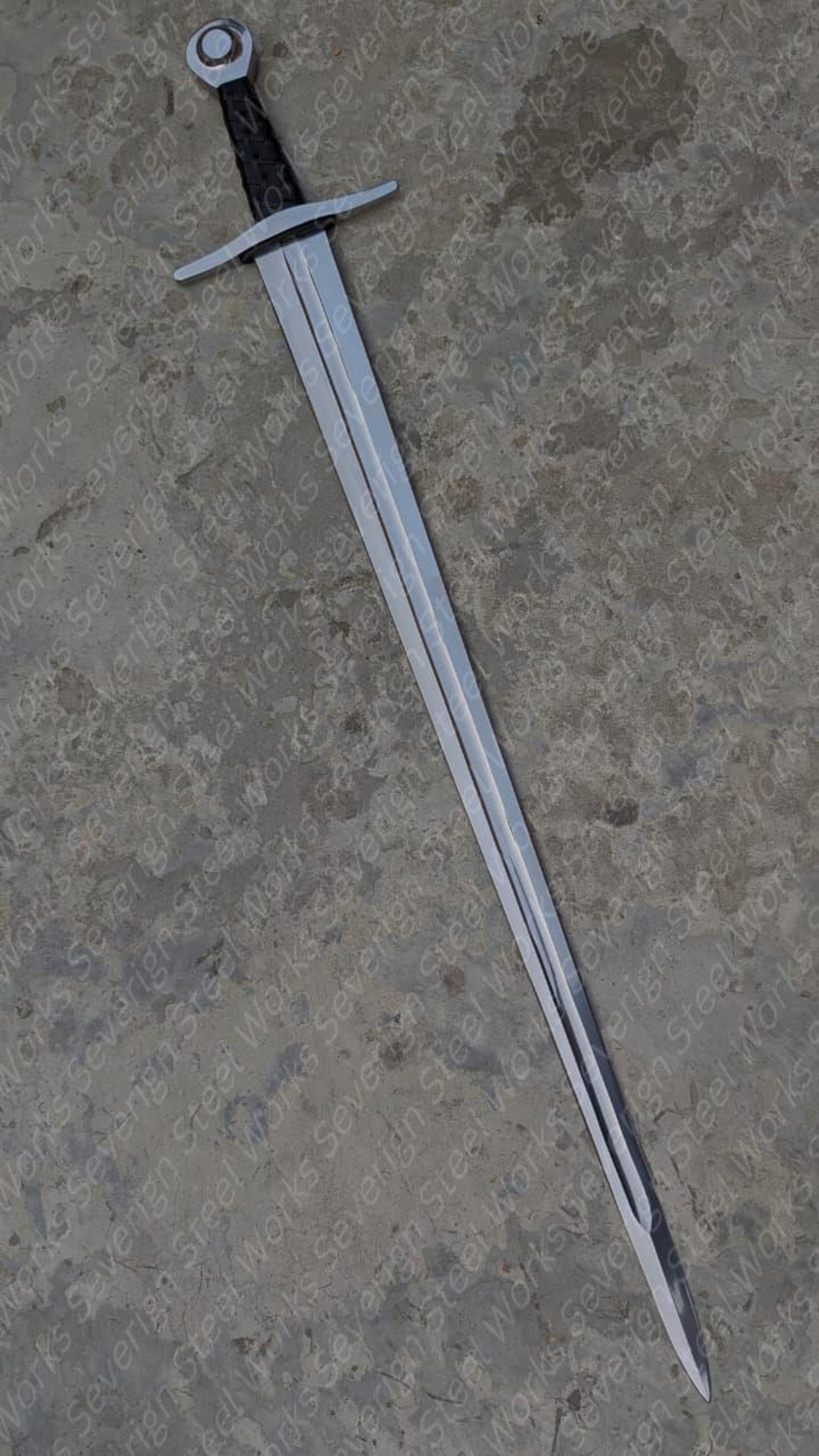 40 Sir William Marshal High Carbon Steel Medieval Sword Mirror Polished Replica With Scabbard 8