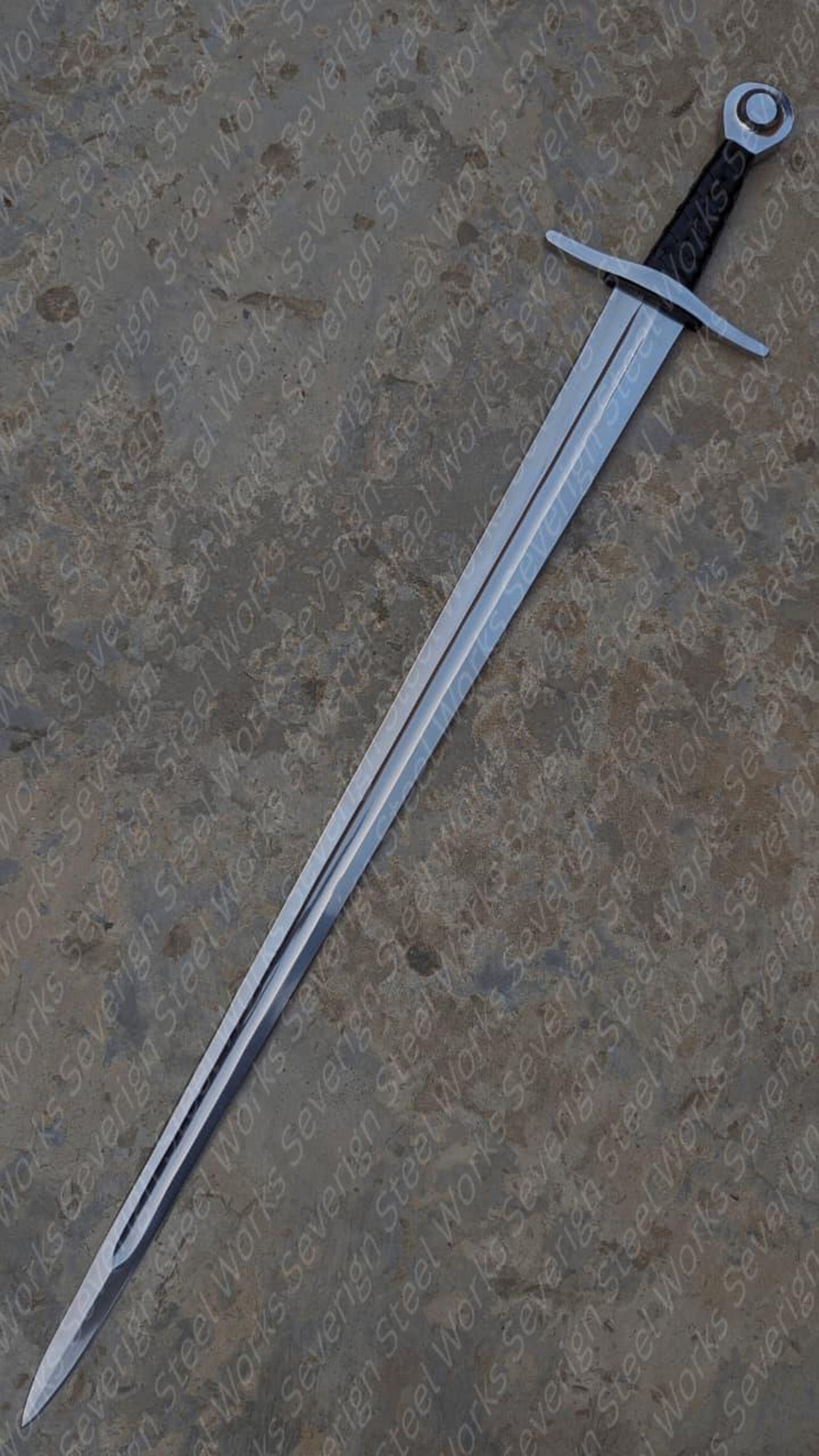 40 Sir William Marshal High Carbon Steel Medieval Sword Mirror Polished Replica With Scabbard 9