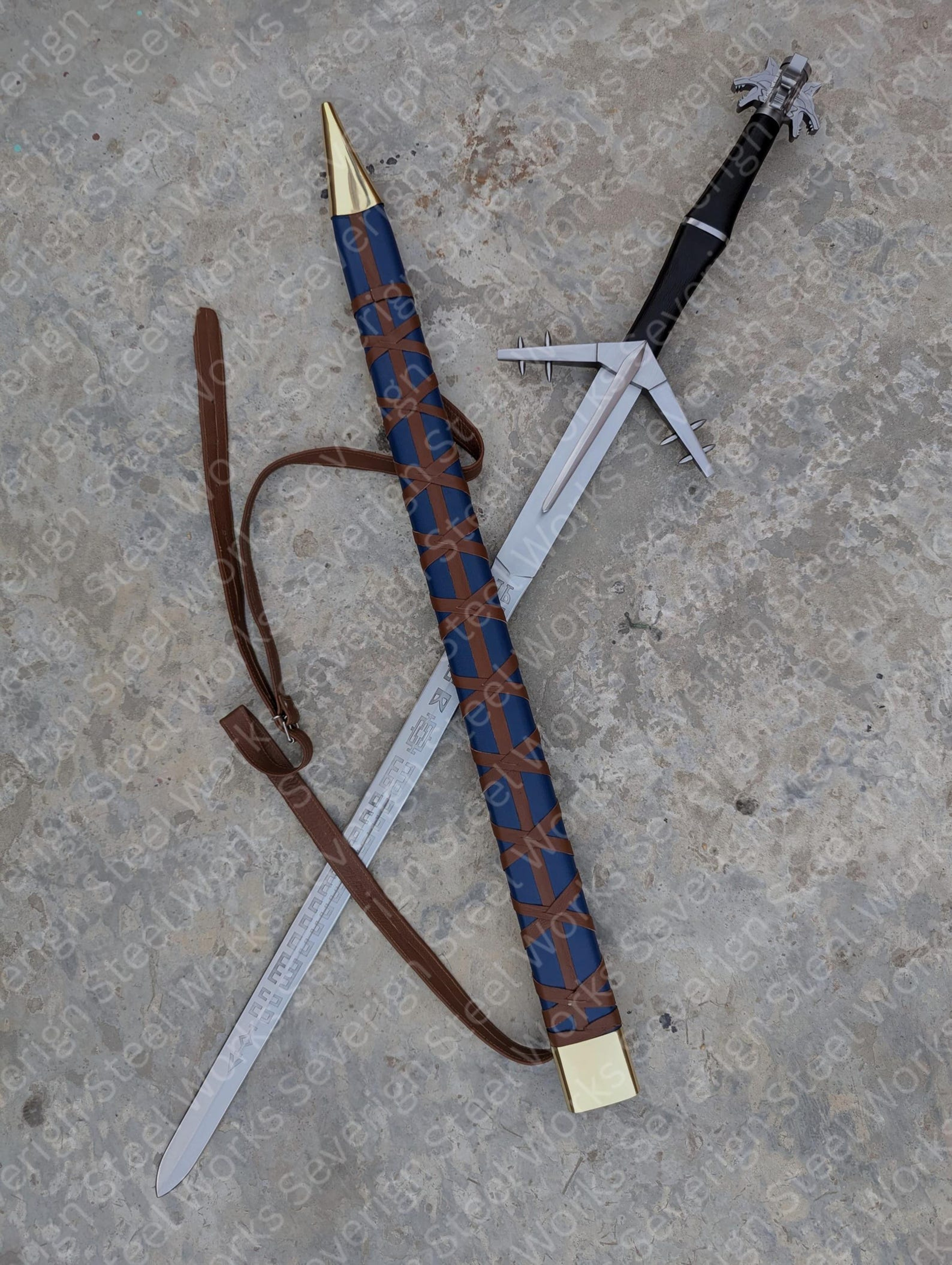 9260 Steel Aerondight Witcher Sword Fantasy Collectible Handmade Lady Of The Lake Sword With S 2