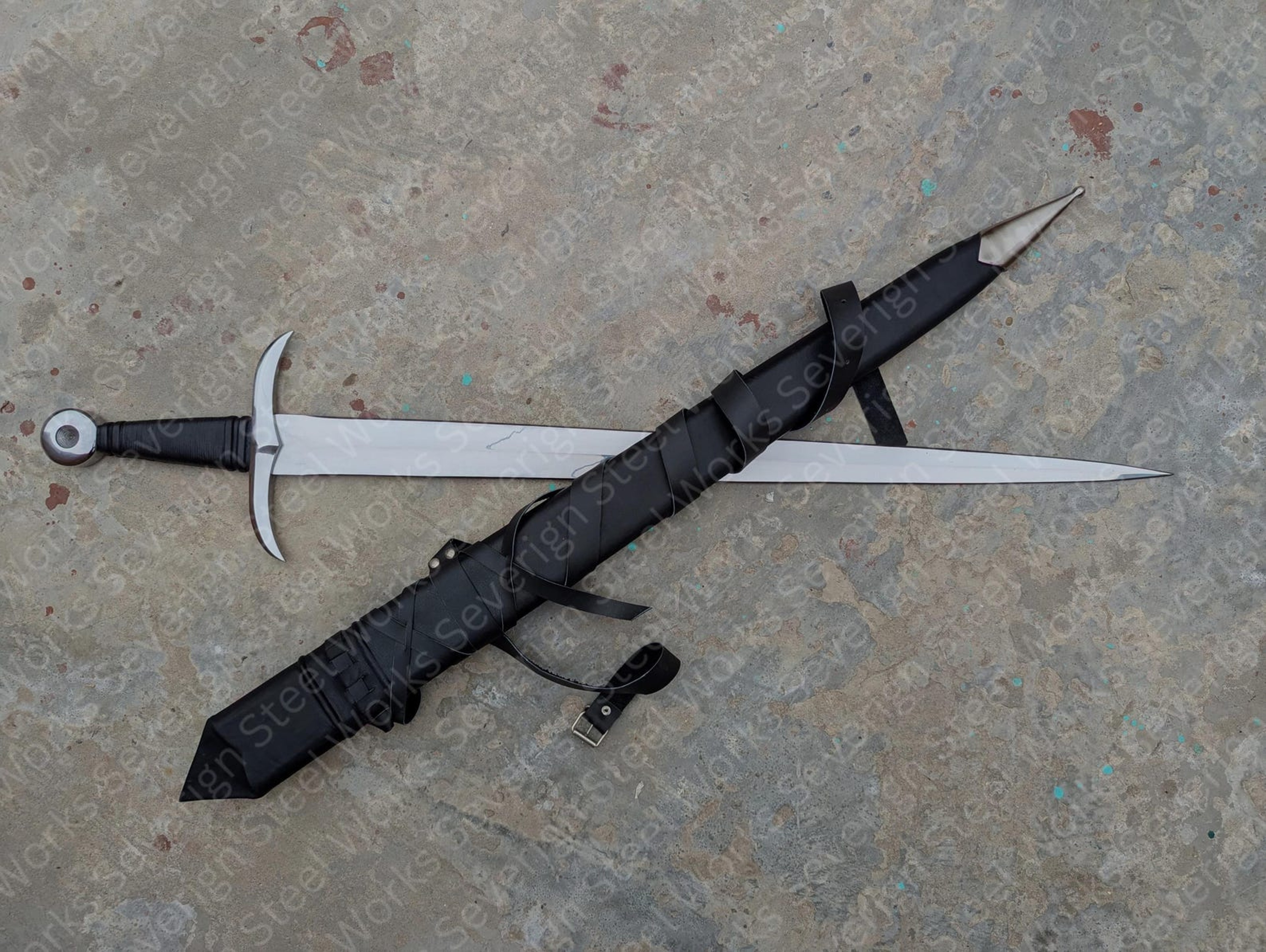 Authentic Medieval Knight Sword Replica HandForged High Carbon Steel 35 FullSize Collectors 3