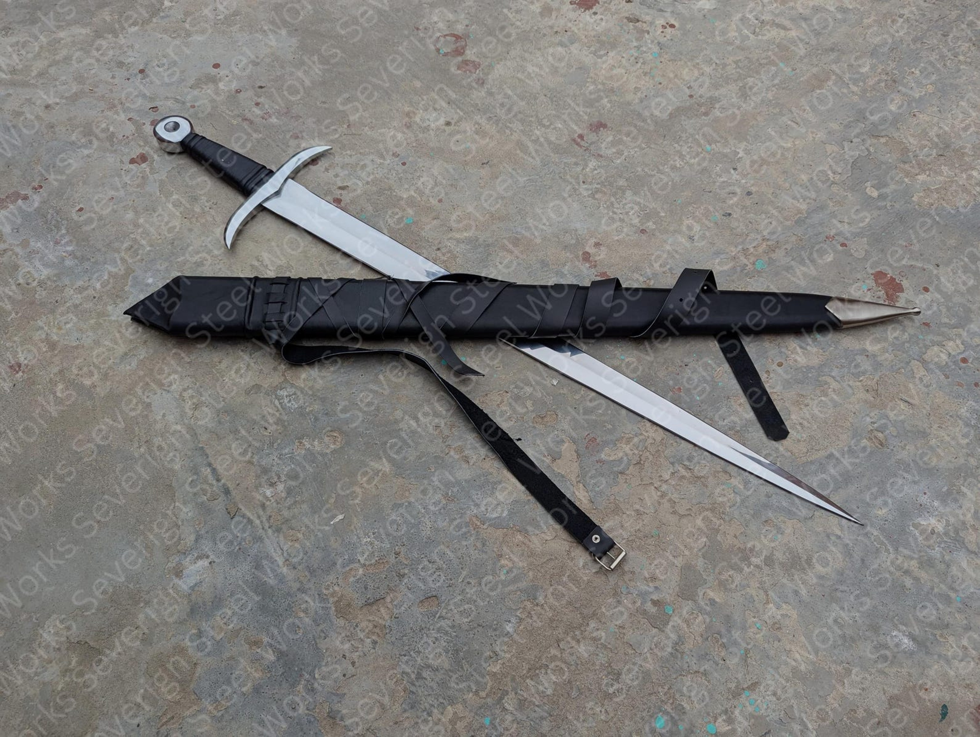 Authentic Medieval Knight Sword Replica HandForged High Carbon Steel 35 FullSize Collectors 5