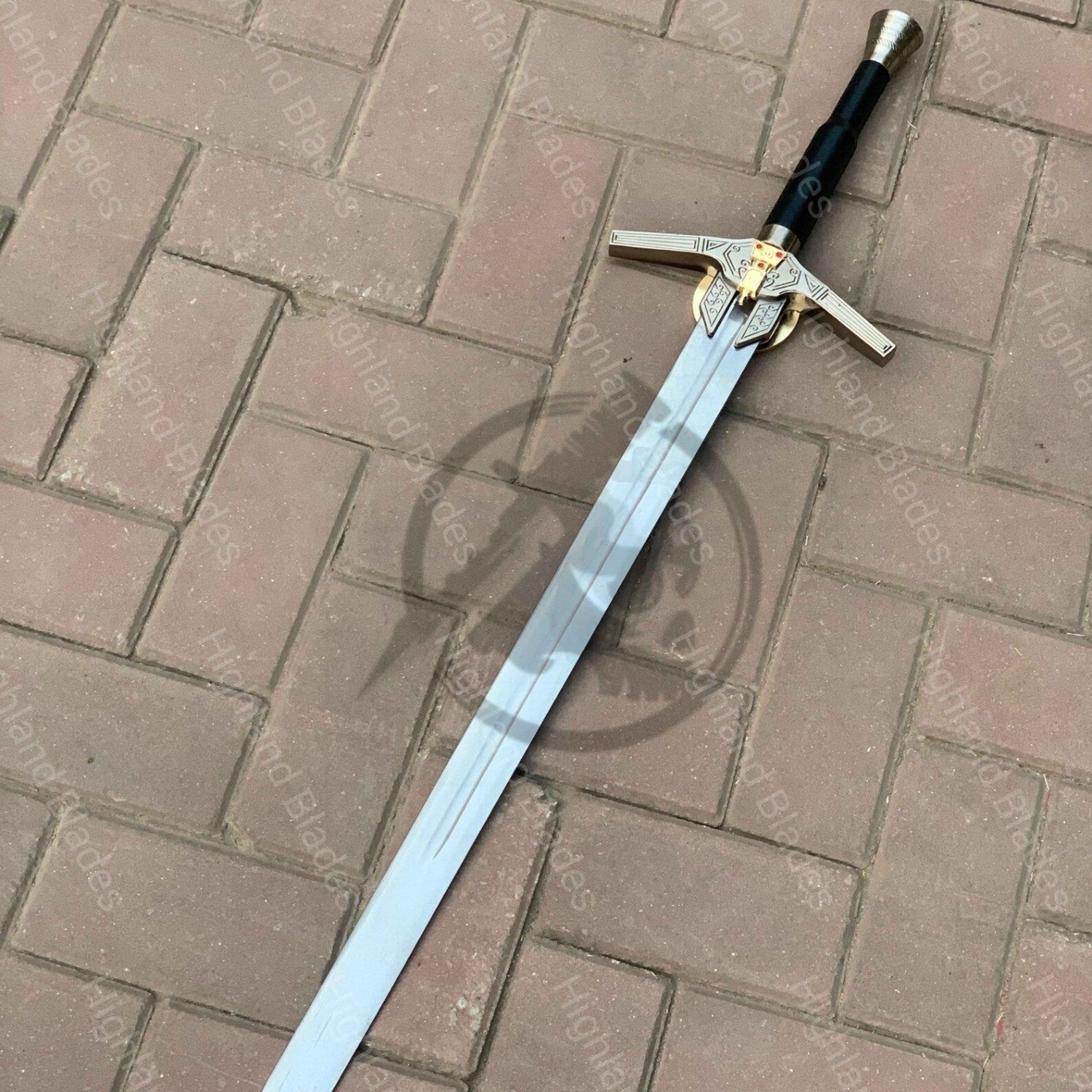 Authentic AerondightInspired Witcher Sword Handcrafted Steel Blade For Cosplay Decor  Collec 4jpg