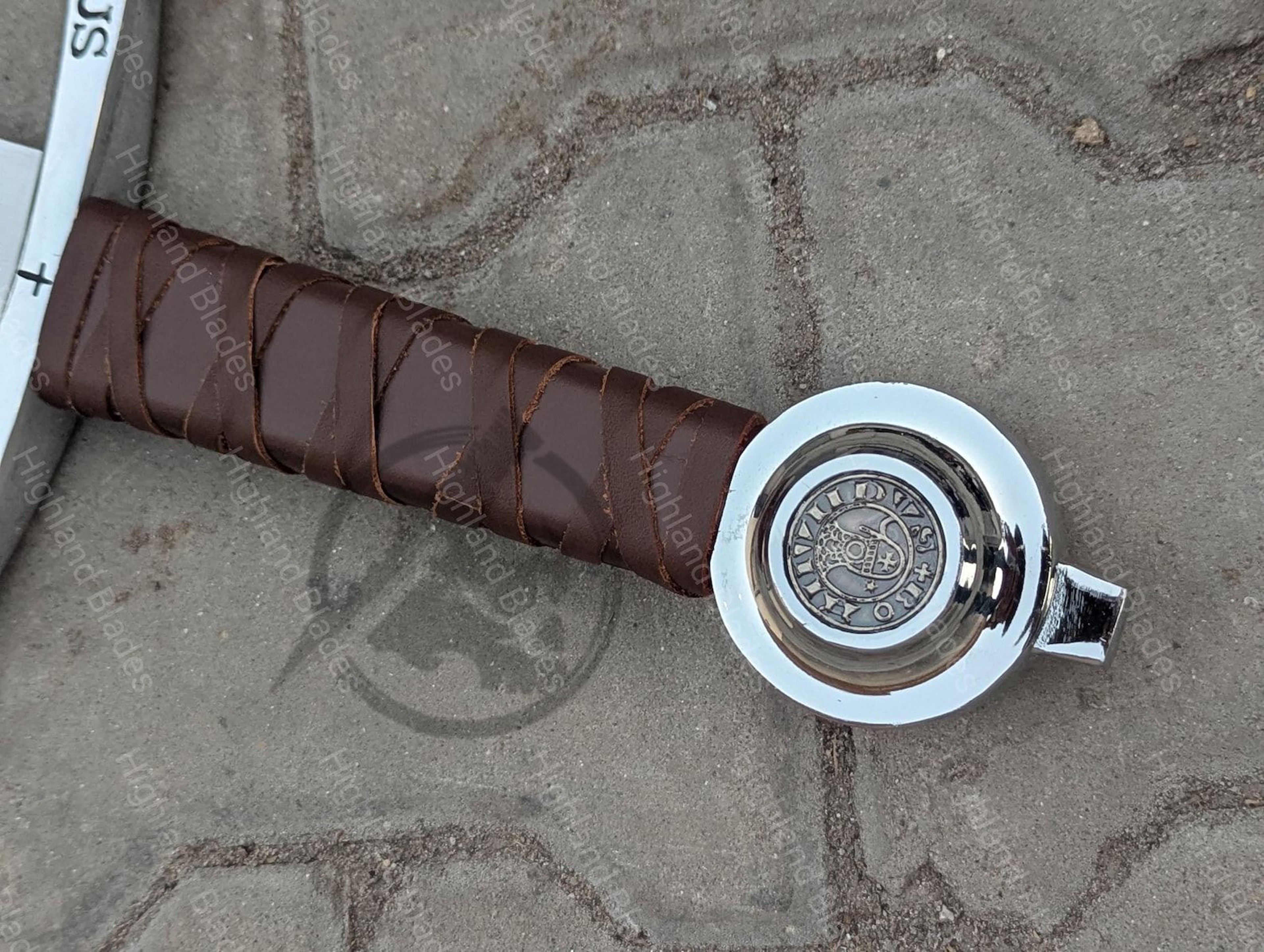 Faithkeeper Knight Sword 36 Polished Stainless Steel Collectible With Leather Scabbard Ideal 5