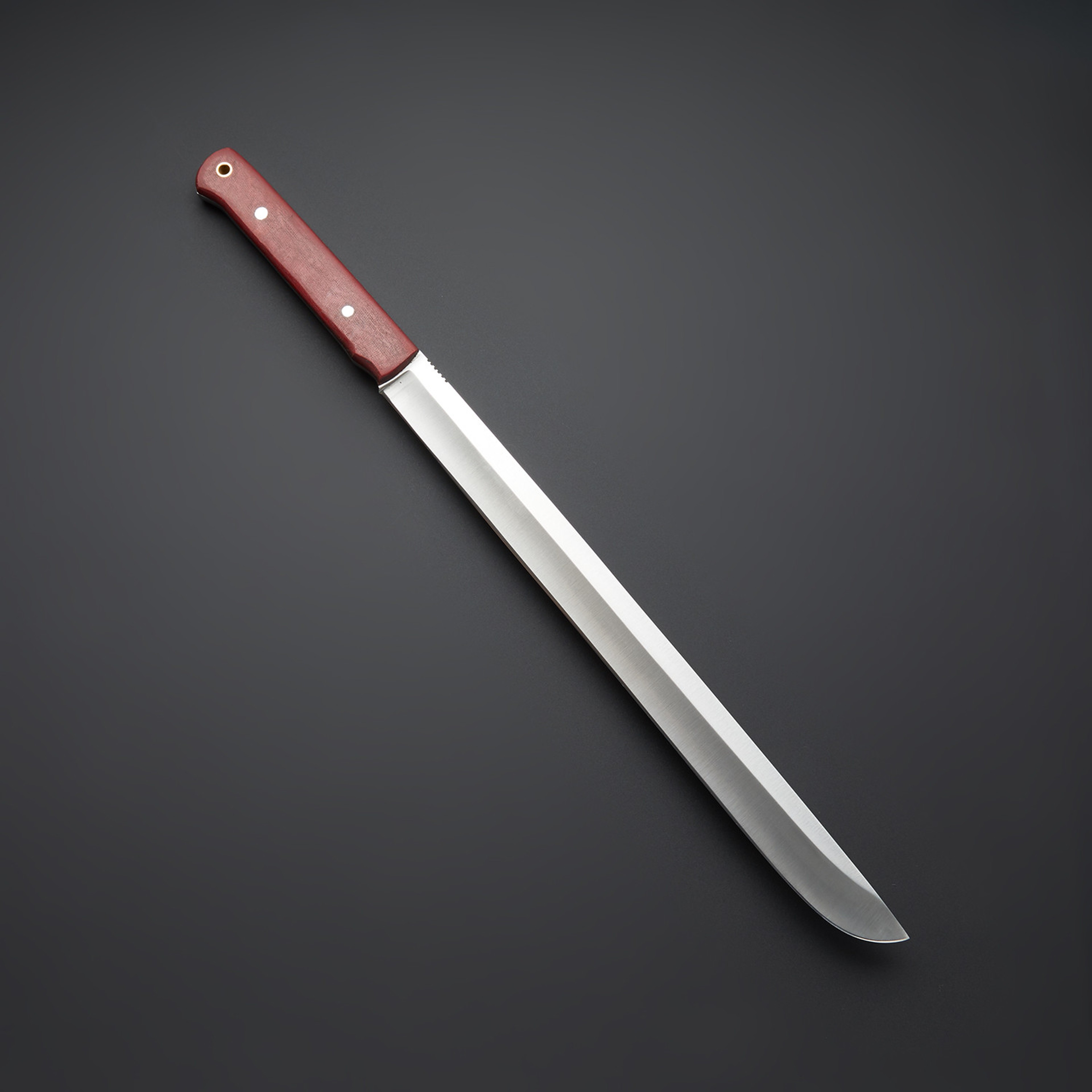 Custom Handmade Premium D2 Tool Steel Hunting Sword  Leather Sheath  1