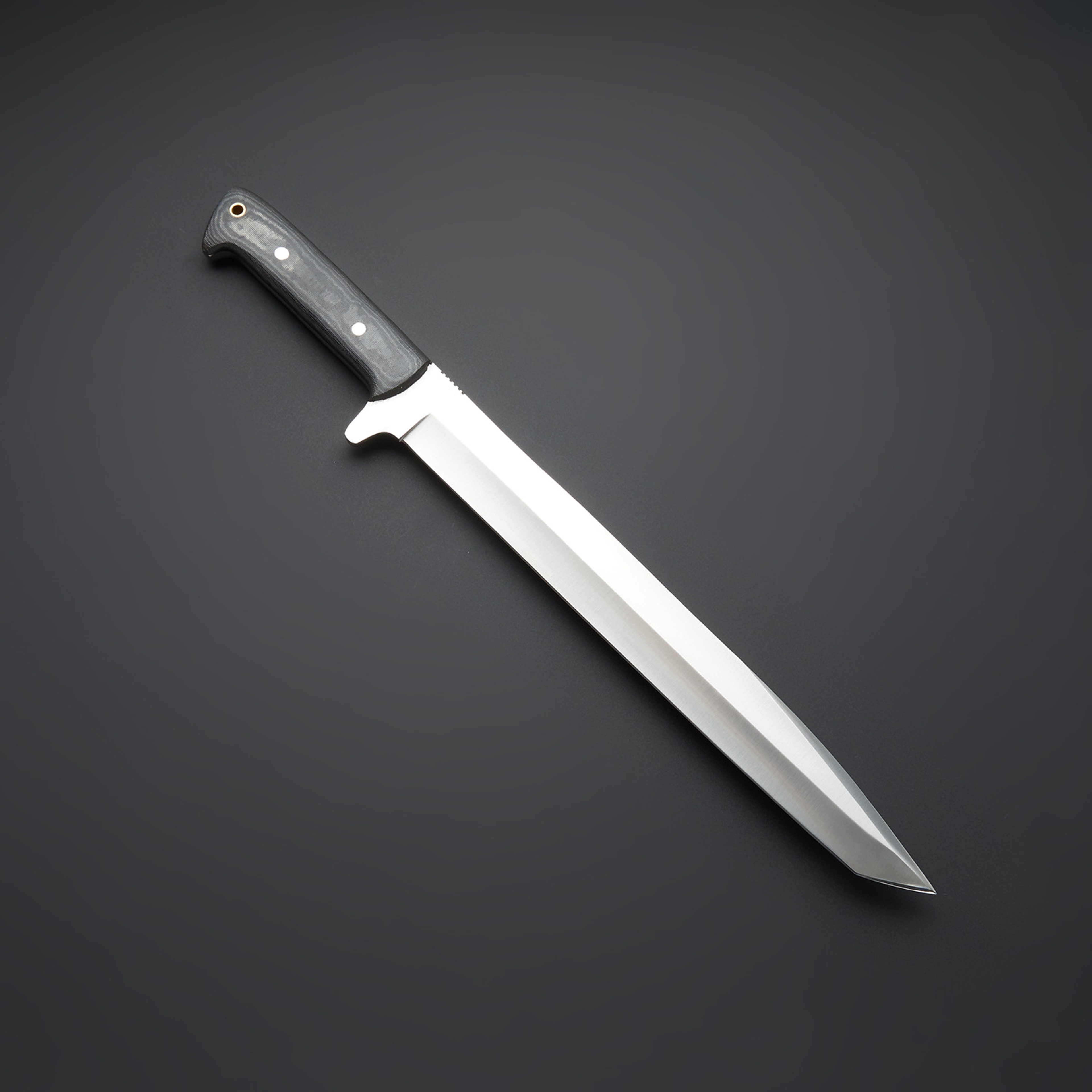 Custom Handmade Beautifull D2 Tool Steel Hunting Sword With Multi Color Canvas Micarta Handle  Gift 0