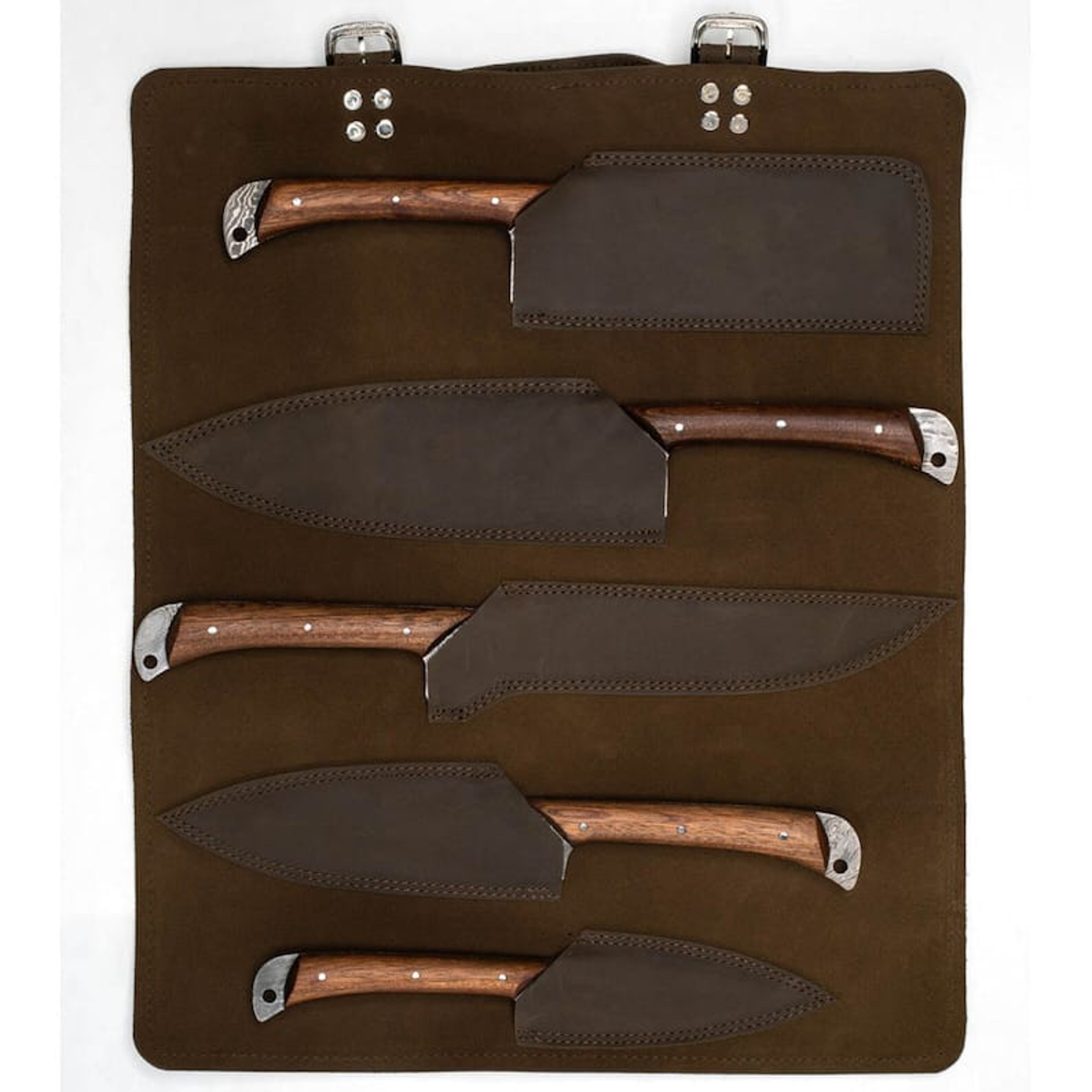 Damascus Steel Chef Set Hand Forged Damascus Chef Set Damascus Chef Knife Kitchen Knife Handmade Da 2