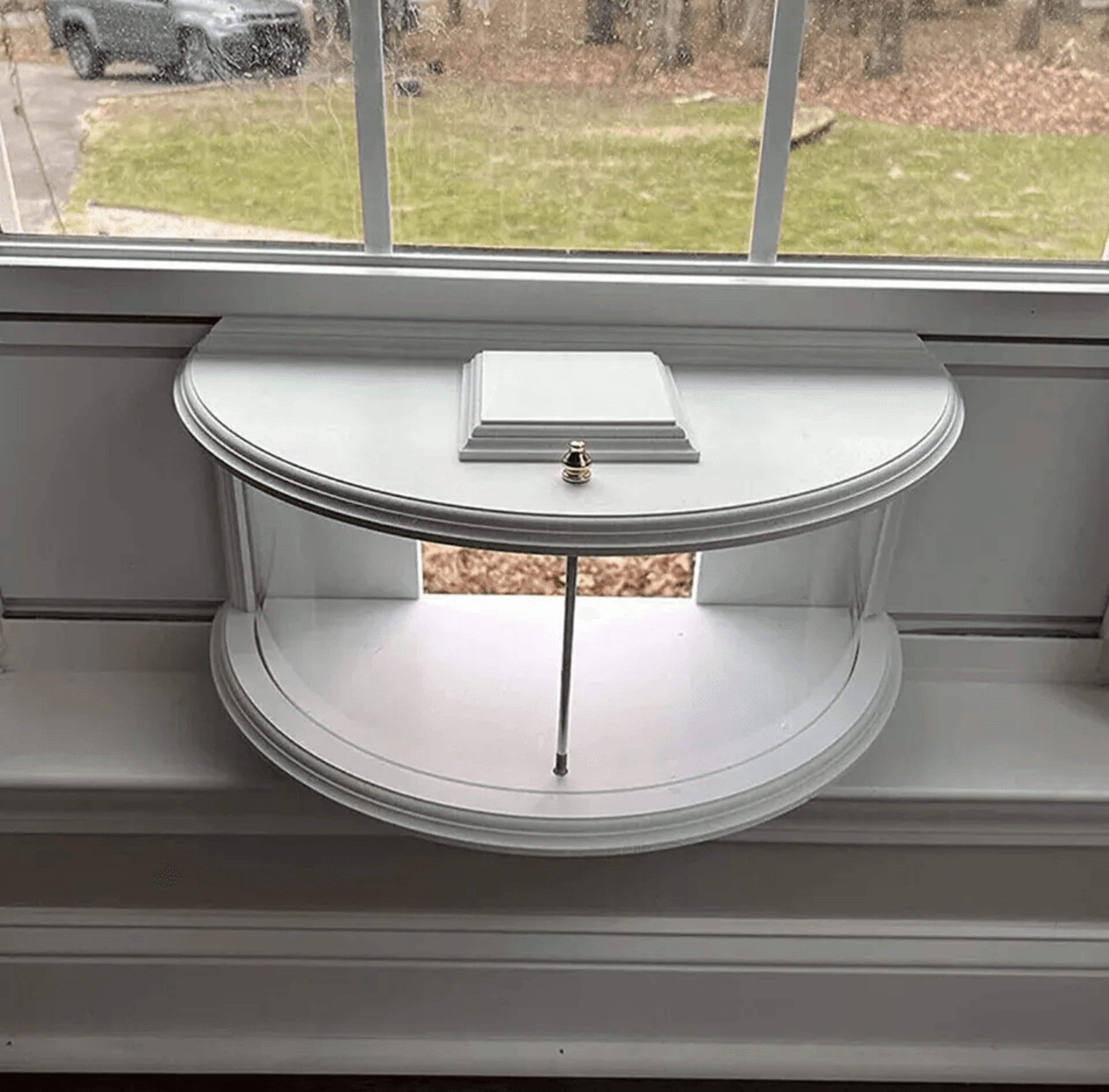 Clear View Window Bird Feeder 180 Indoor Viewing Easy Refill Durable PVC Design 4