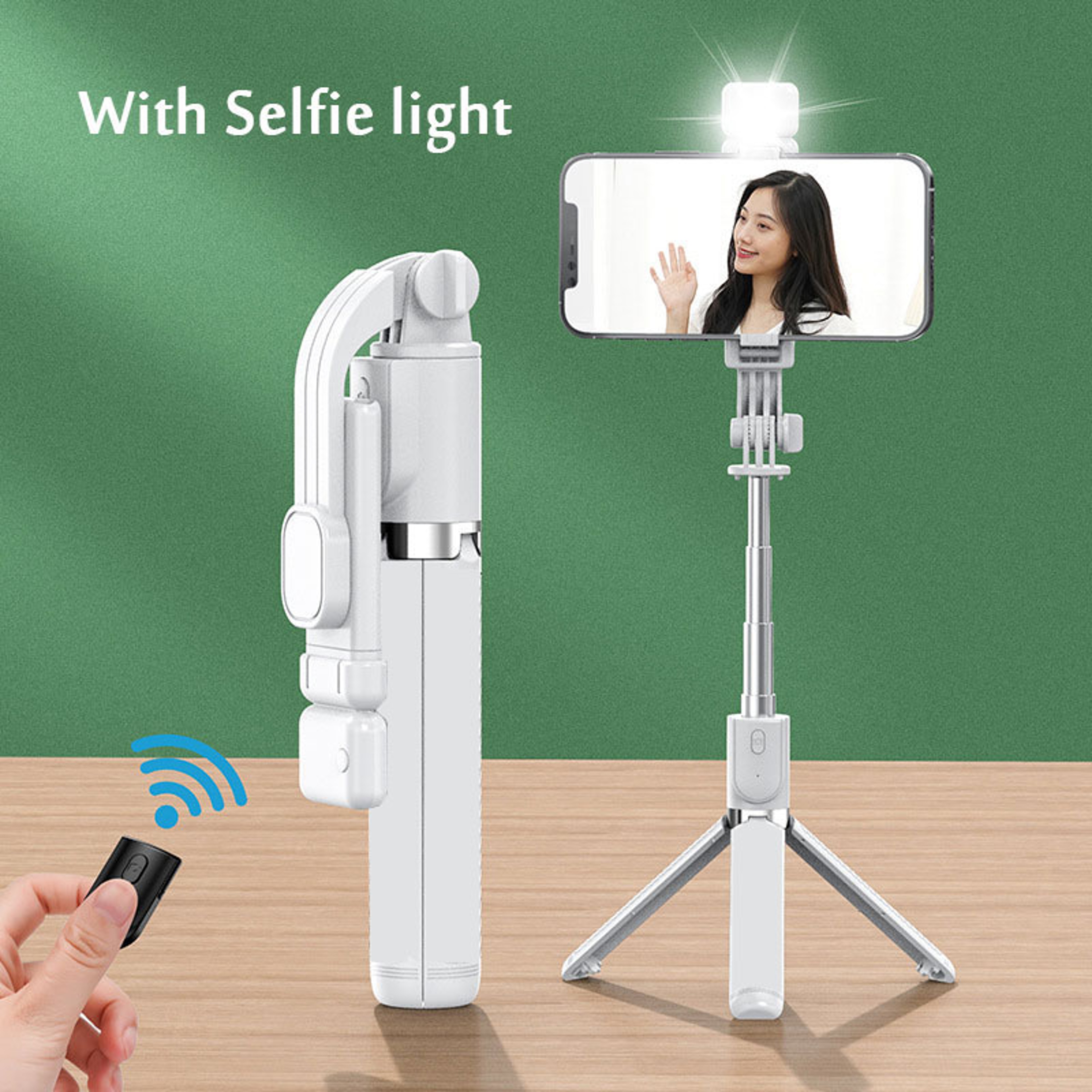 Portable Bluetooth Selfie Stick with Tripod, Retractable Multifunctional Phone Holder & Wireless Remote Shutter – view 9