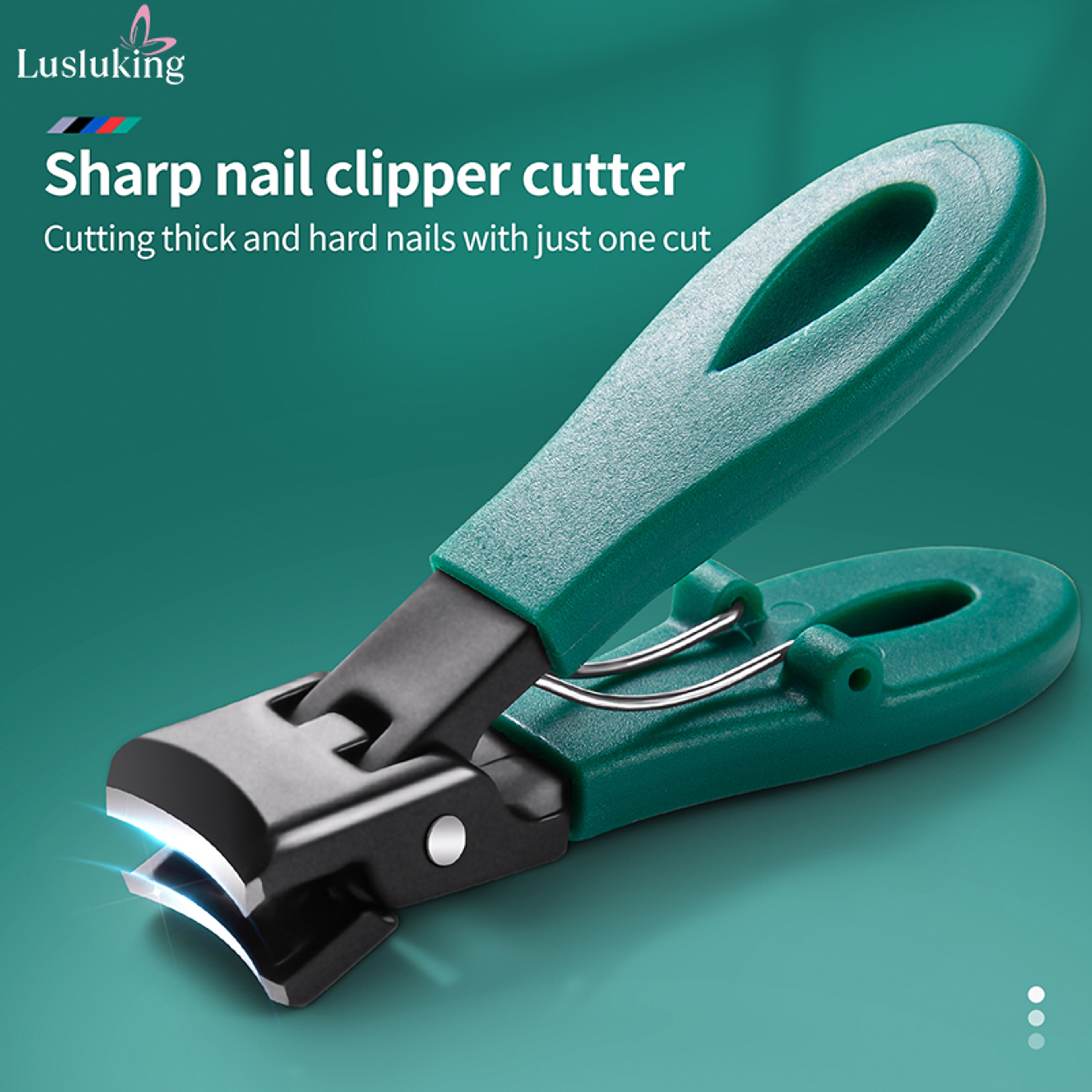 Large Jaw 8mm Opening Nail Clipper Thick  Hard Nail Cutter Stainless Steel Manicure Tool With Anti  0