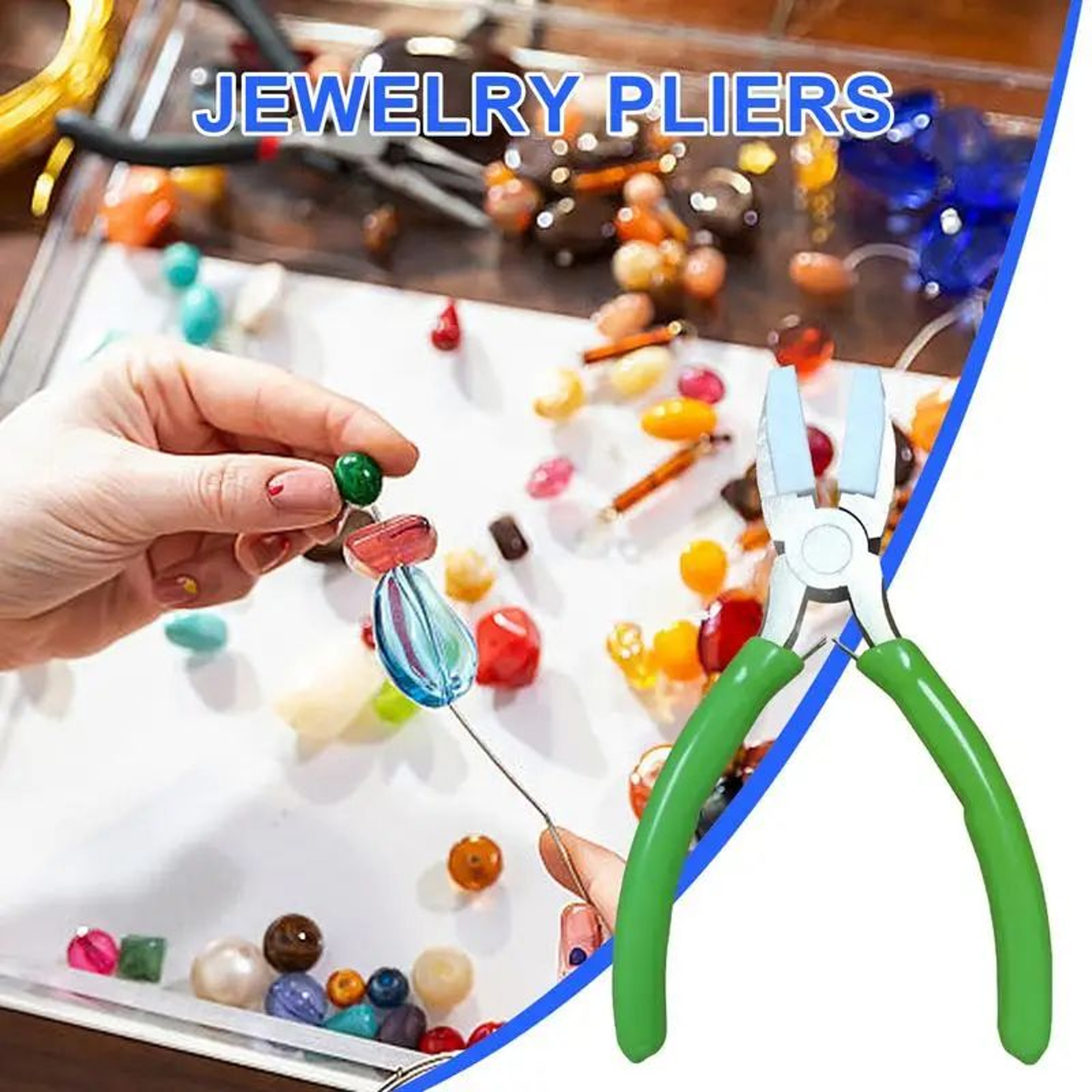 Carbon Steel Nylon Jaw Pliers Craft Plat Nose Pliers DIY  Tools For Beading Looping Shaping Wire Je 2