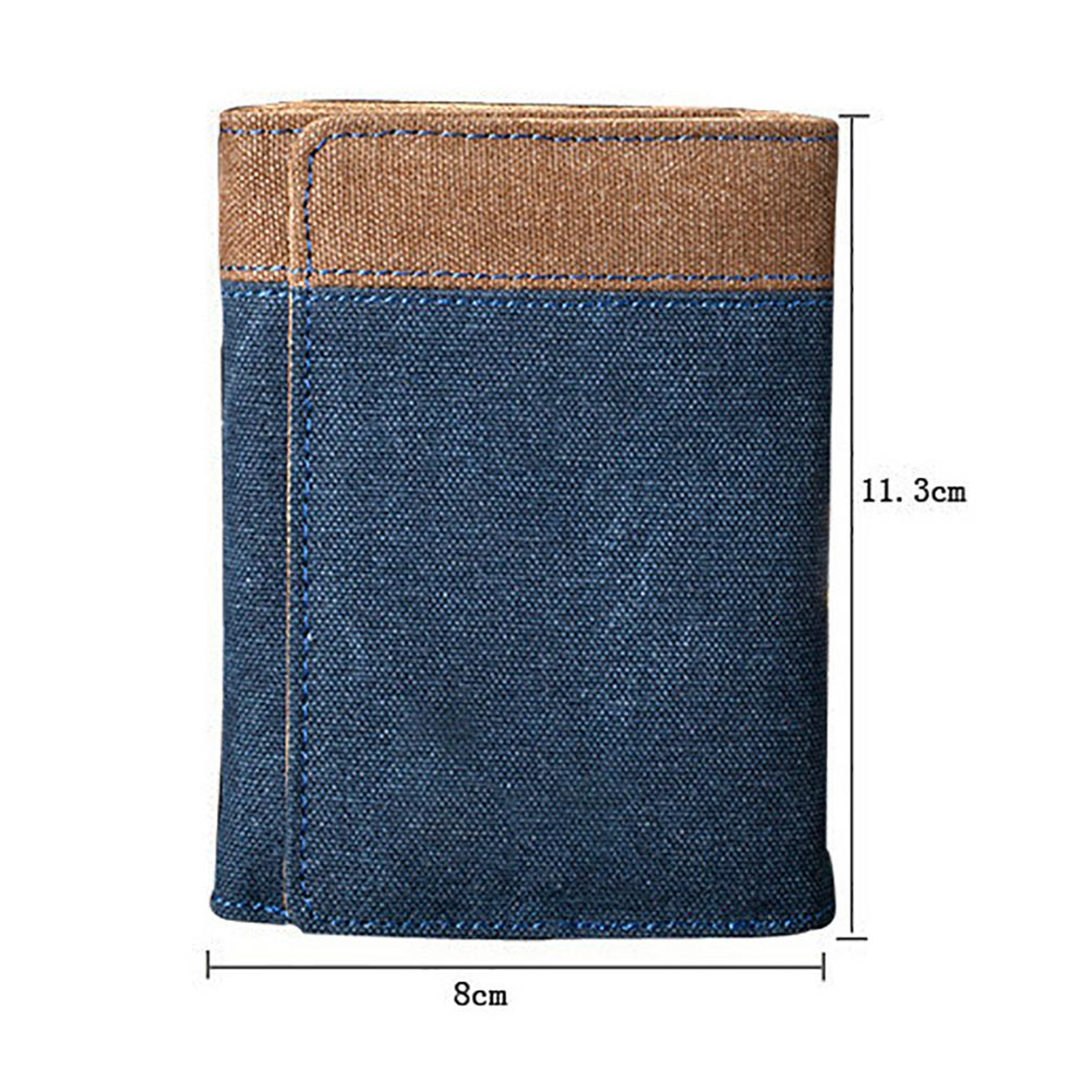 Handmade Men Short Wallet With Card Holders, Vintage Trifold Wallets For Men, Multi Slots Coin Purse Money Bag – view 5