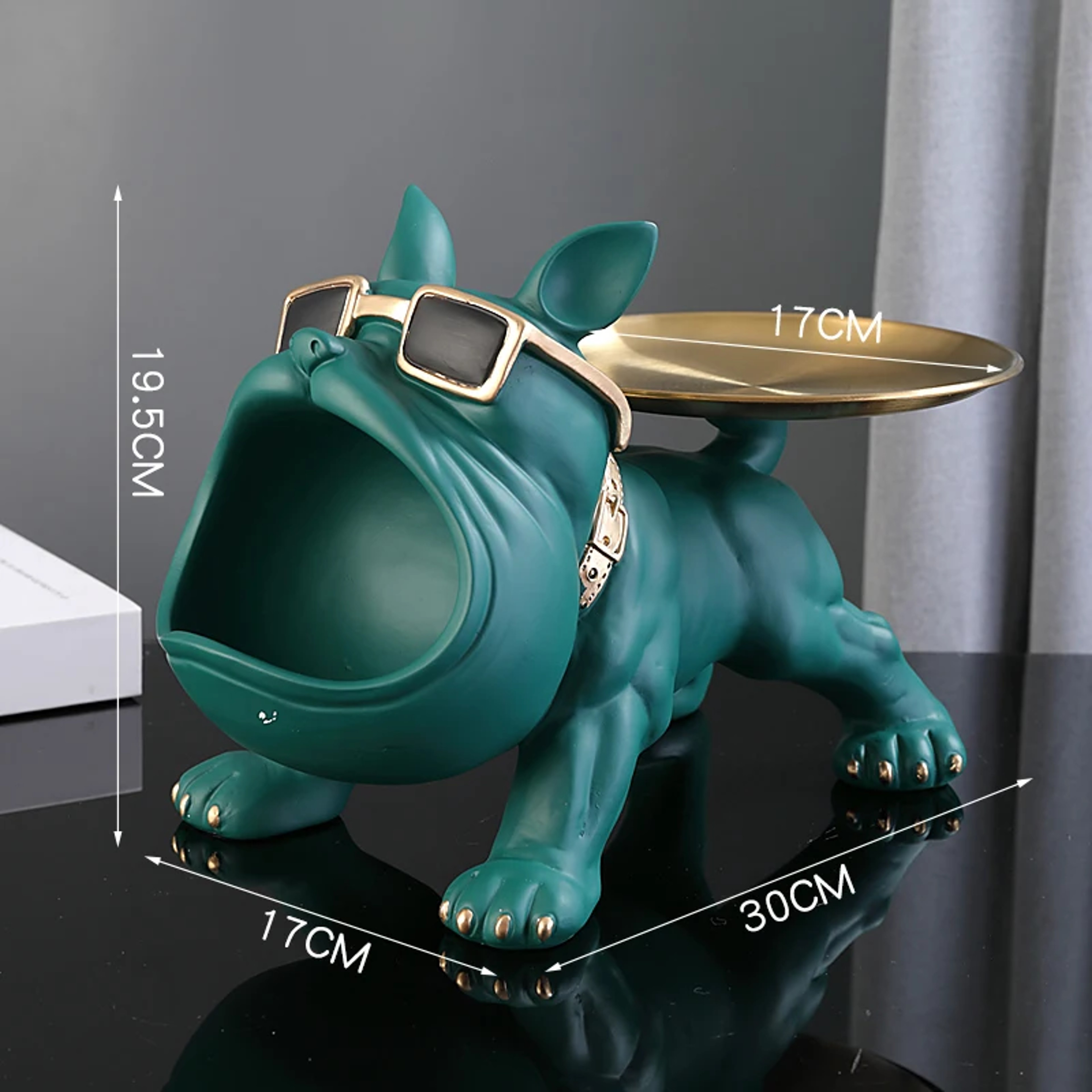 30cm Home Decor Bulldog Figurine, Resin Dog Statue Storage Box Animal Ornament & Art Sculpture for Living Room, Office – view 9