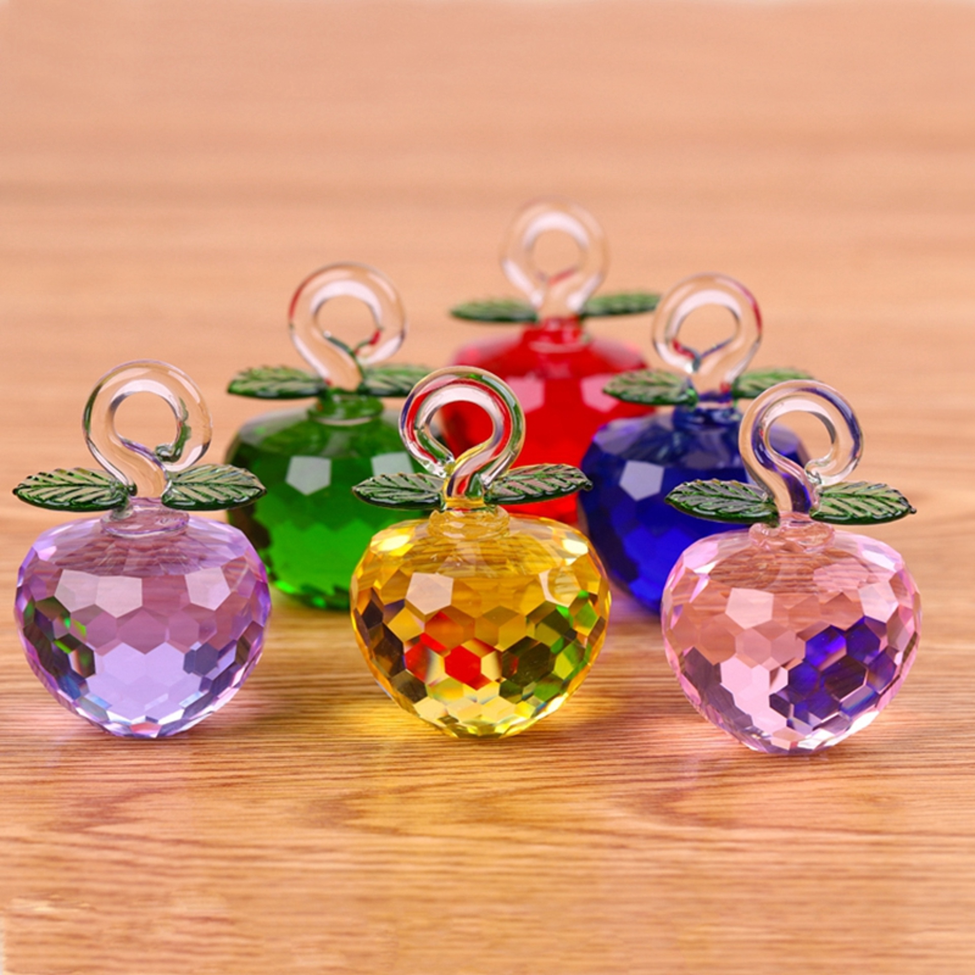 Elegant Crystal Apple Tree Ornament, Feng Shui Glass Apples for Home Decor, Christmas Gift & Collectible Crafts – view 6