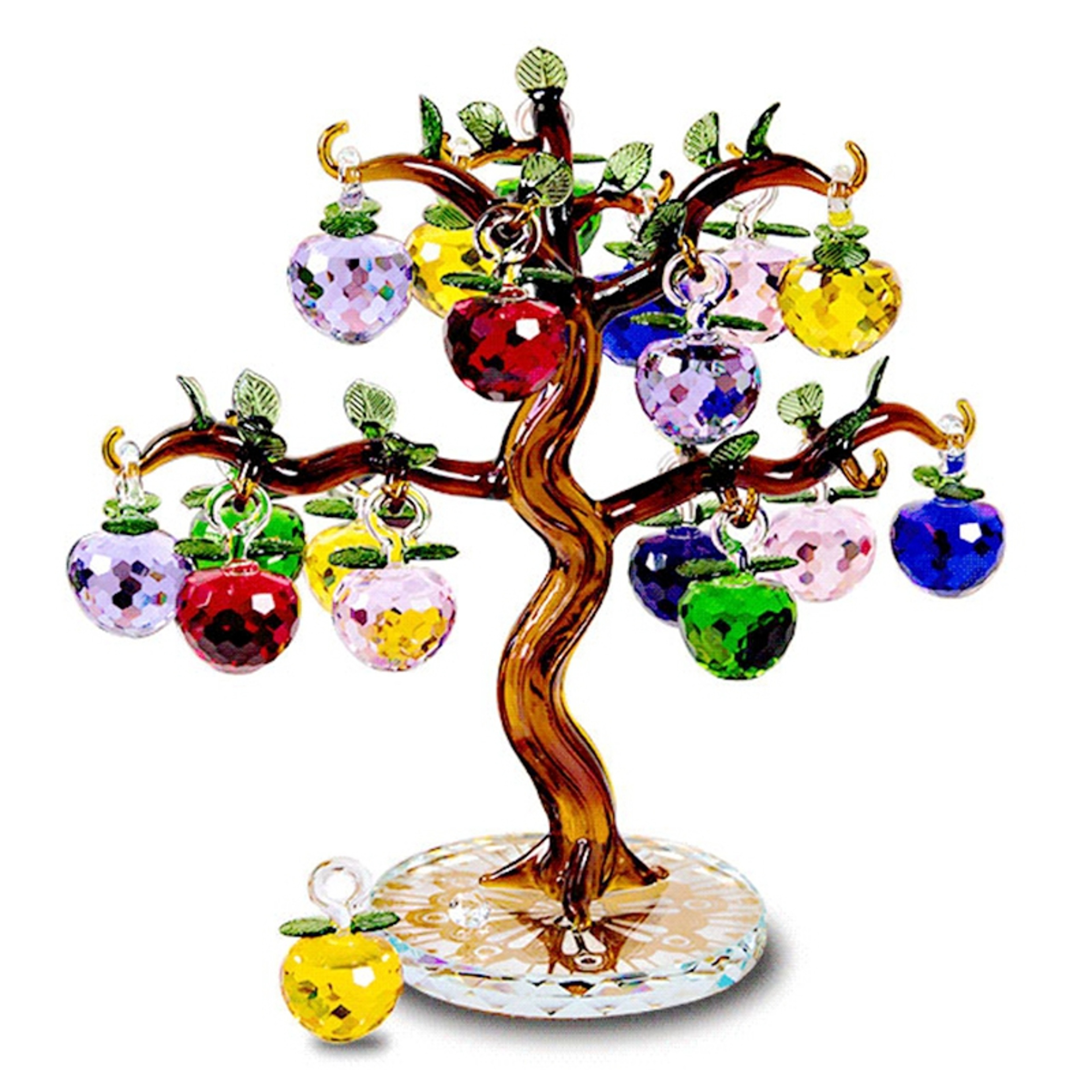 Elegant Crystal Apple Tree Ornament, Feng Shui Glass Apples for Home Decor, Christmas Gift & Collectible Crafts – view 8