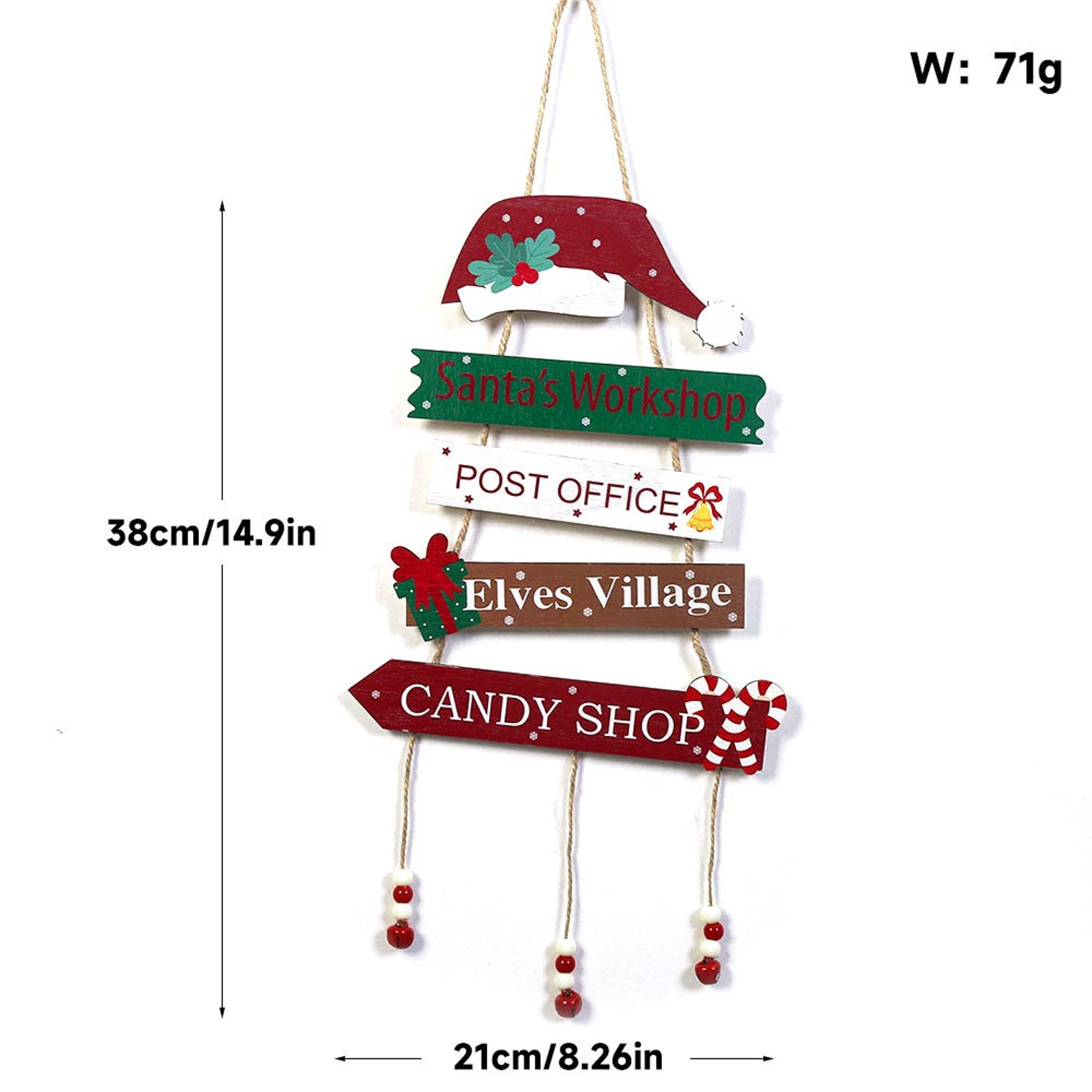 Merry Christmas Decor Xmas Tree Wall Ornament Natal Navidad Christmas Hanging Pendant Wooden Crafts 12