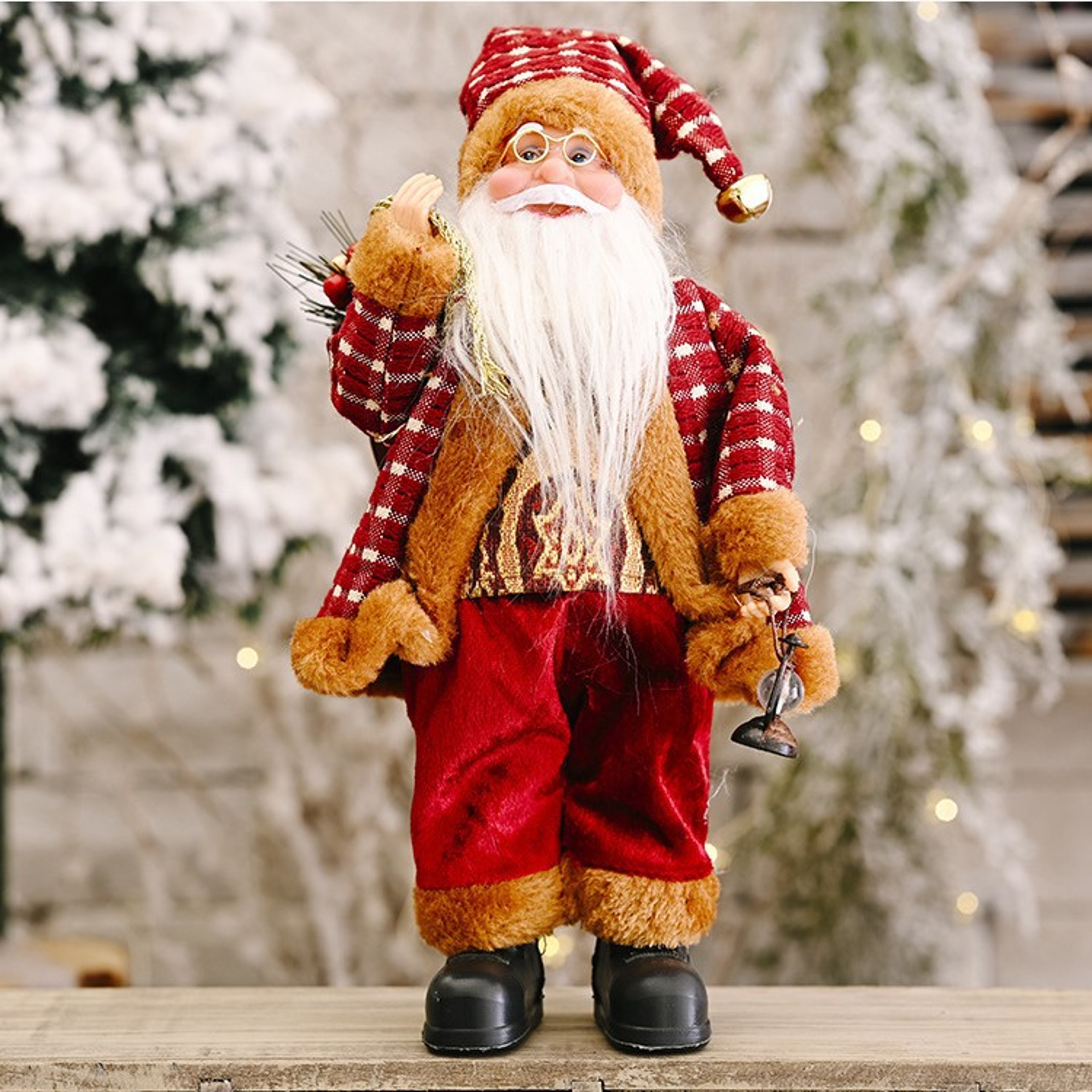 Santa Claus Plush Doll, Xmas Ornaments, Christmas Decoration for Home, Navidad Party Decor New Year Gift – view 10