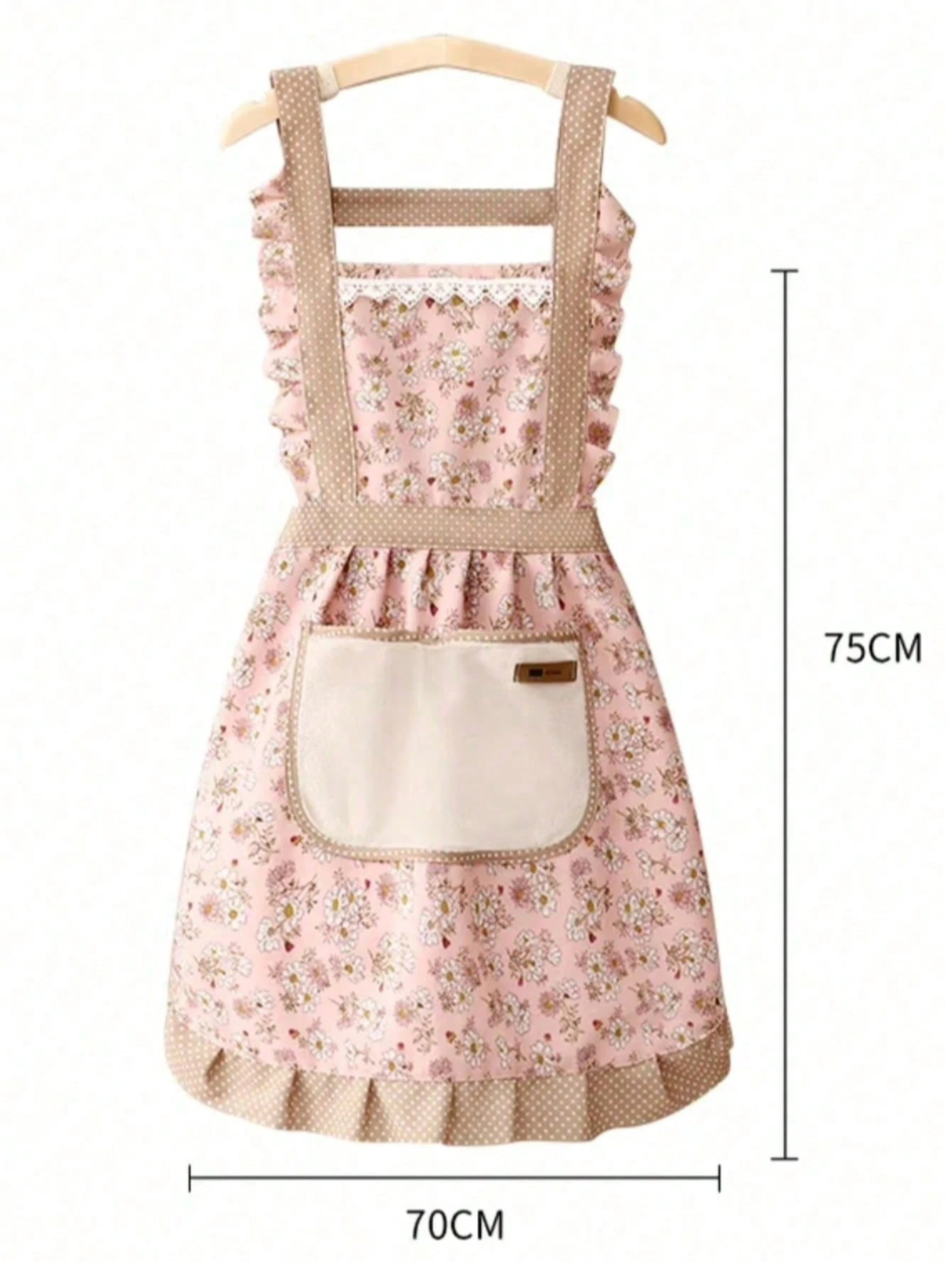 Blush Bloom Canvas Kitchen Apron for Women with Breathable Anti-Stain Protection – view 5