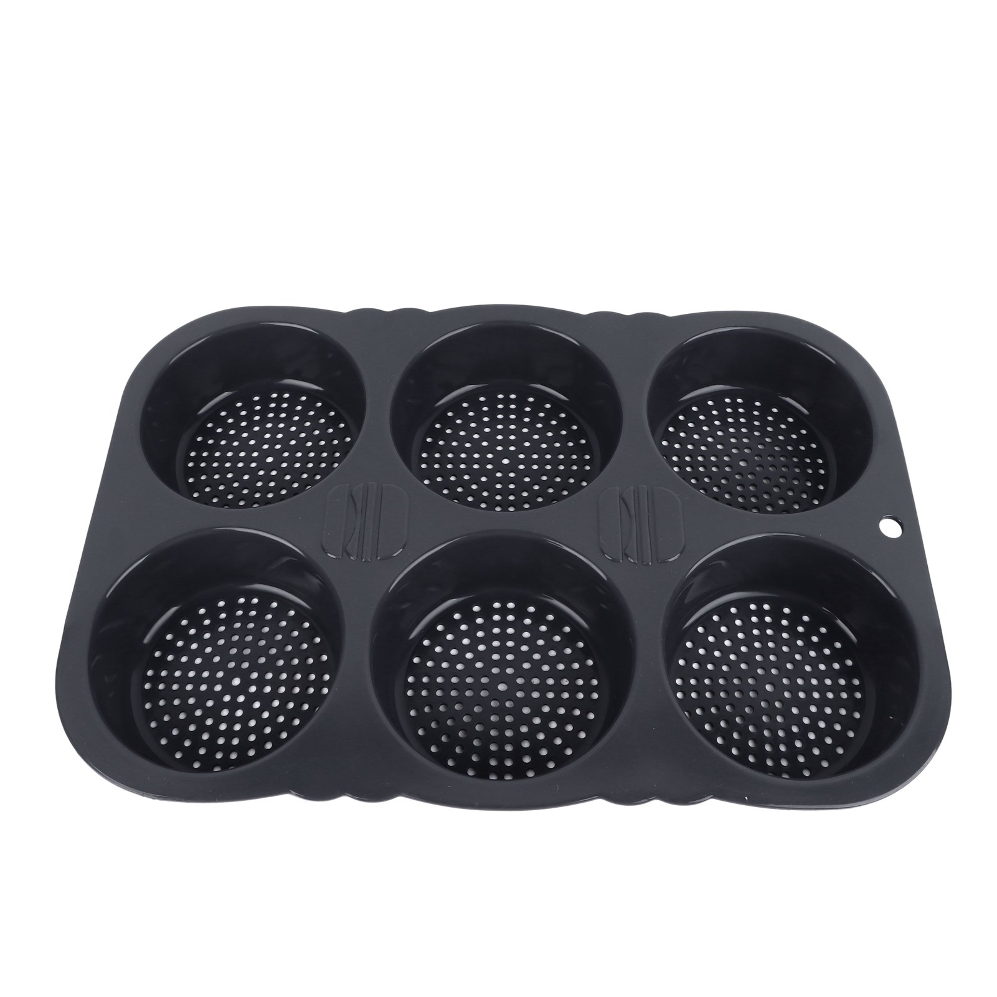 Cavity Silicone Hamburger Bun Mold Pan Non Stick Reusable Burger Bread Baking Mold – view 2