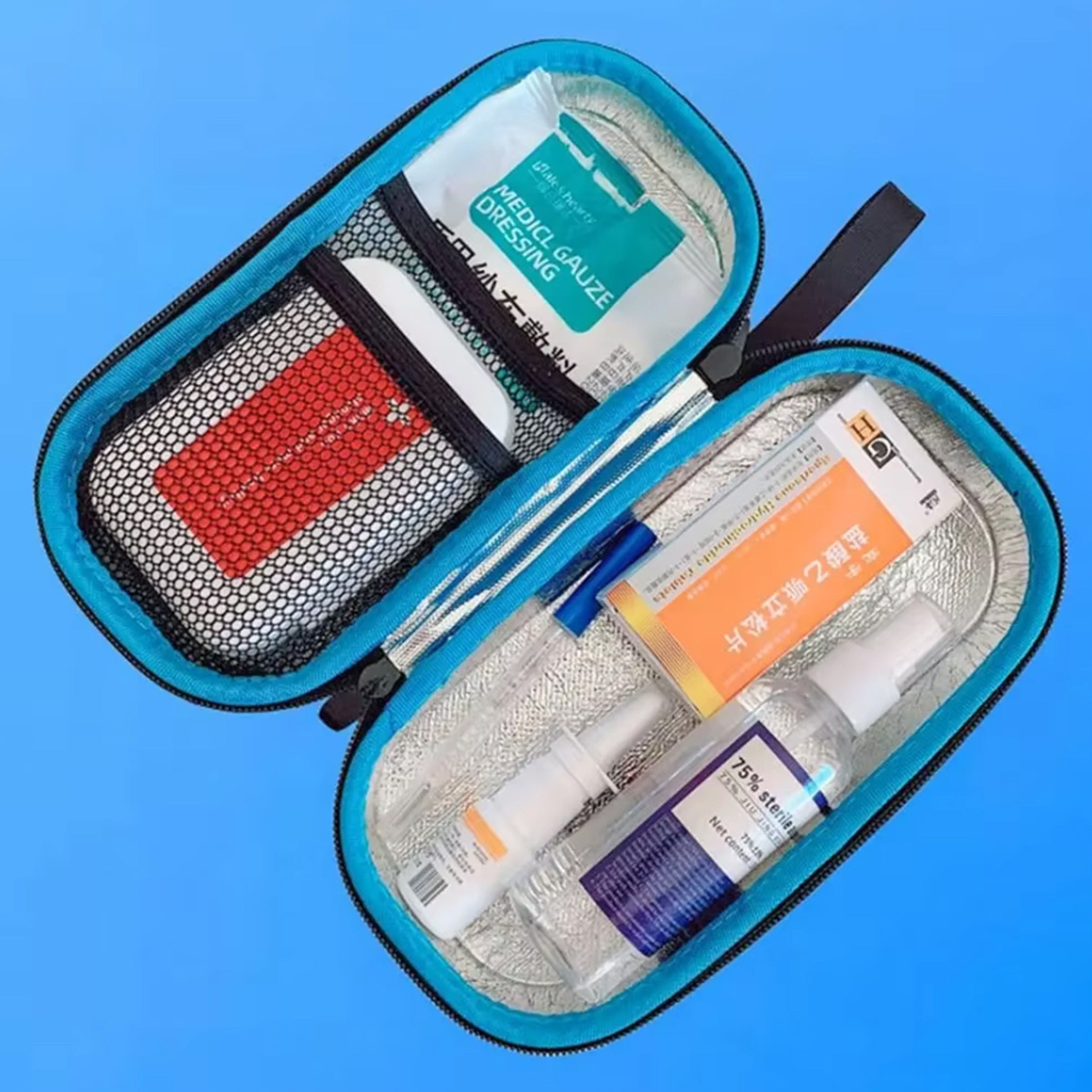 Portable Insulin Cooling Travel Bag Waterproof Thermal Insulated Diabetic Cooler for Medication – view 6