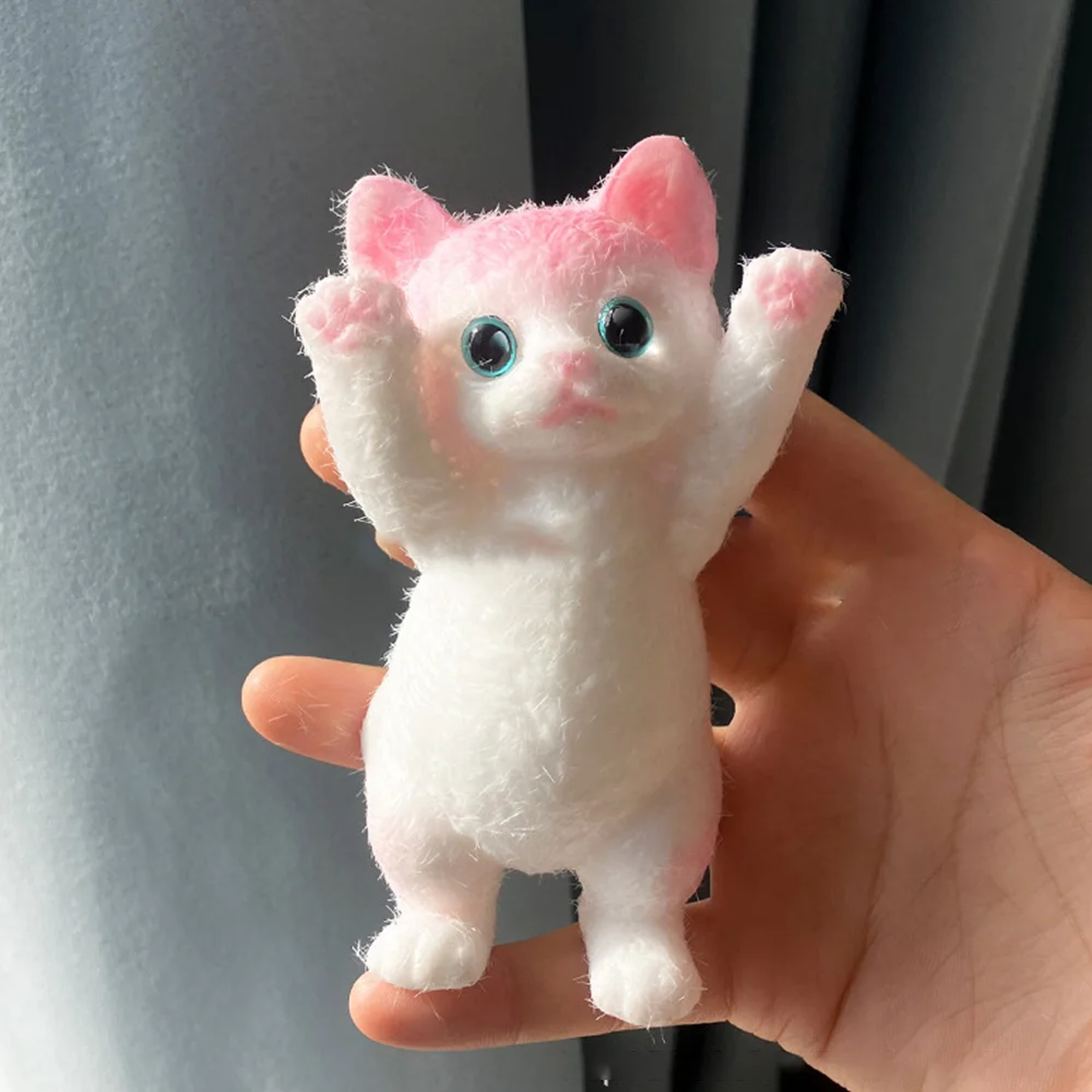 Fuzzy Jumbo Cat Squishy Stress Relief Toy For Anxiety Relief Sensory Fidget Fun  Relaxation 6